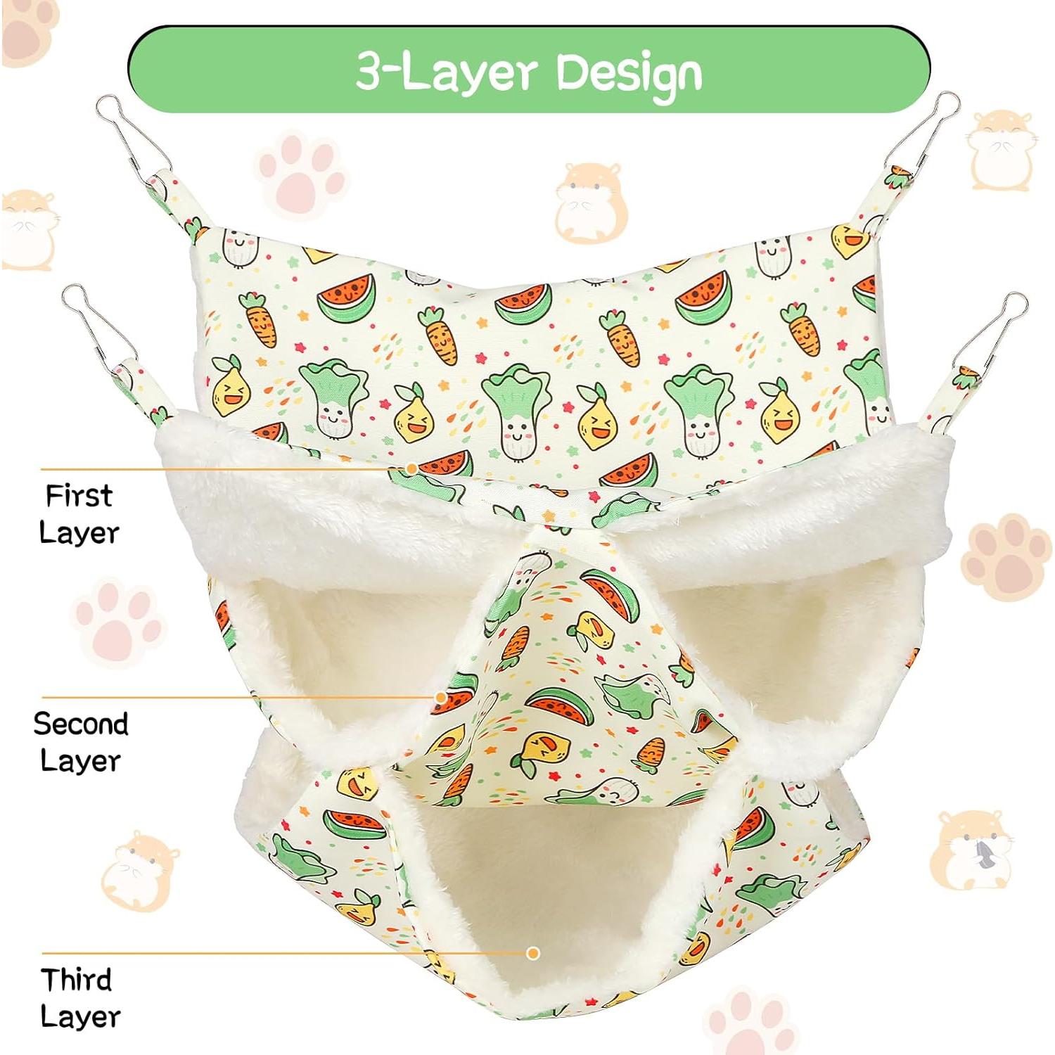 Hamaca de 3 Niveles para Hurones y Cobayas PETKNOWS 30x30cm