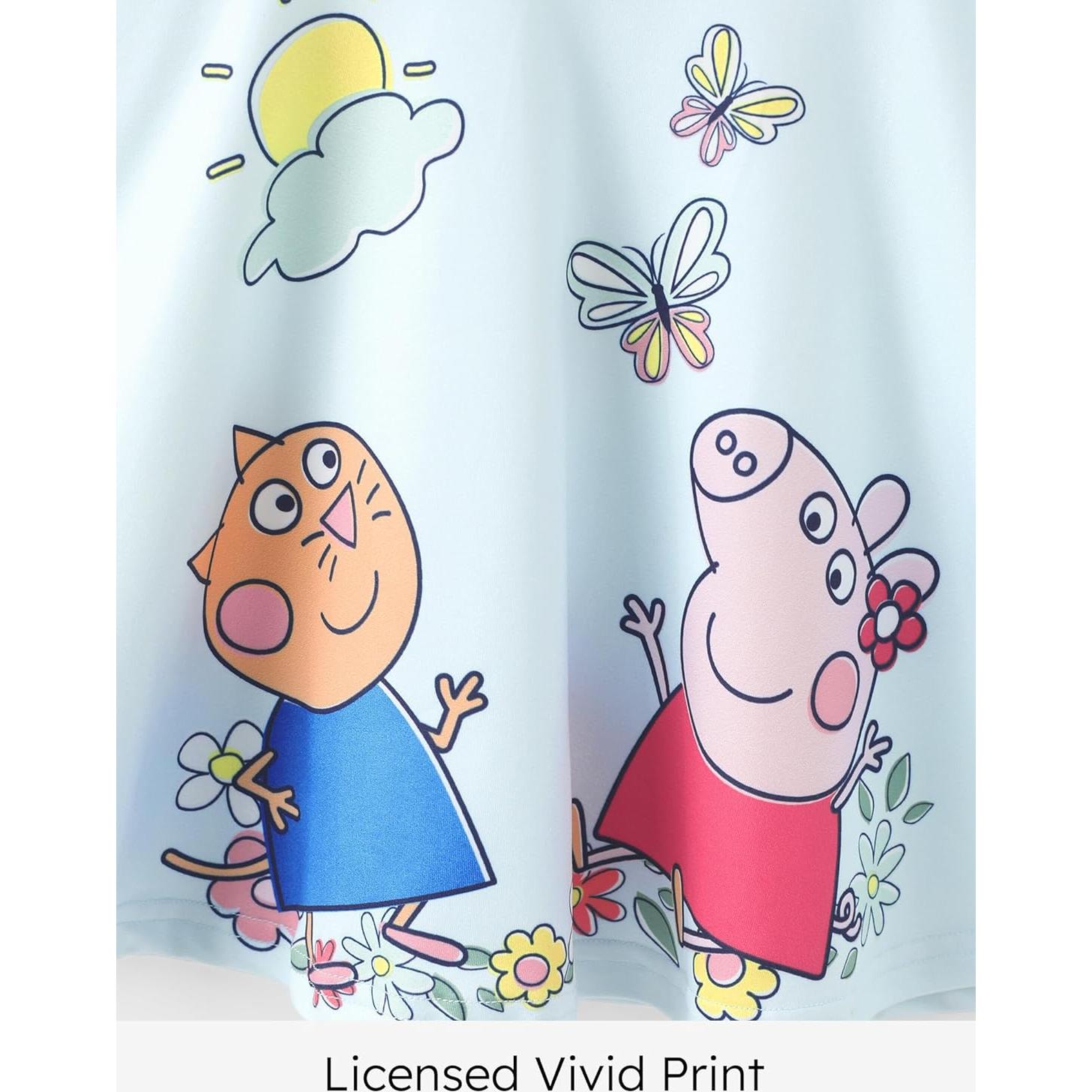 Vestido sin mangas Peppa Pig para niñas 4-5T azul claro
