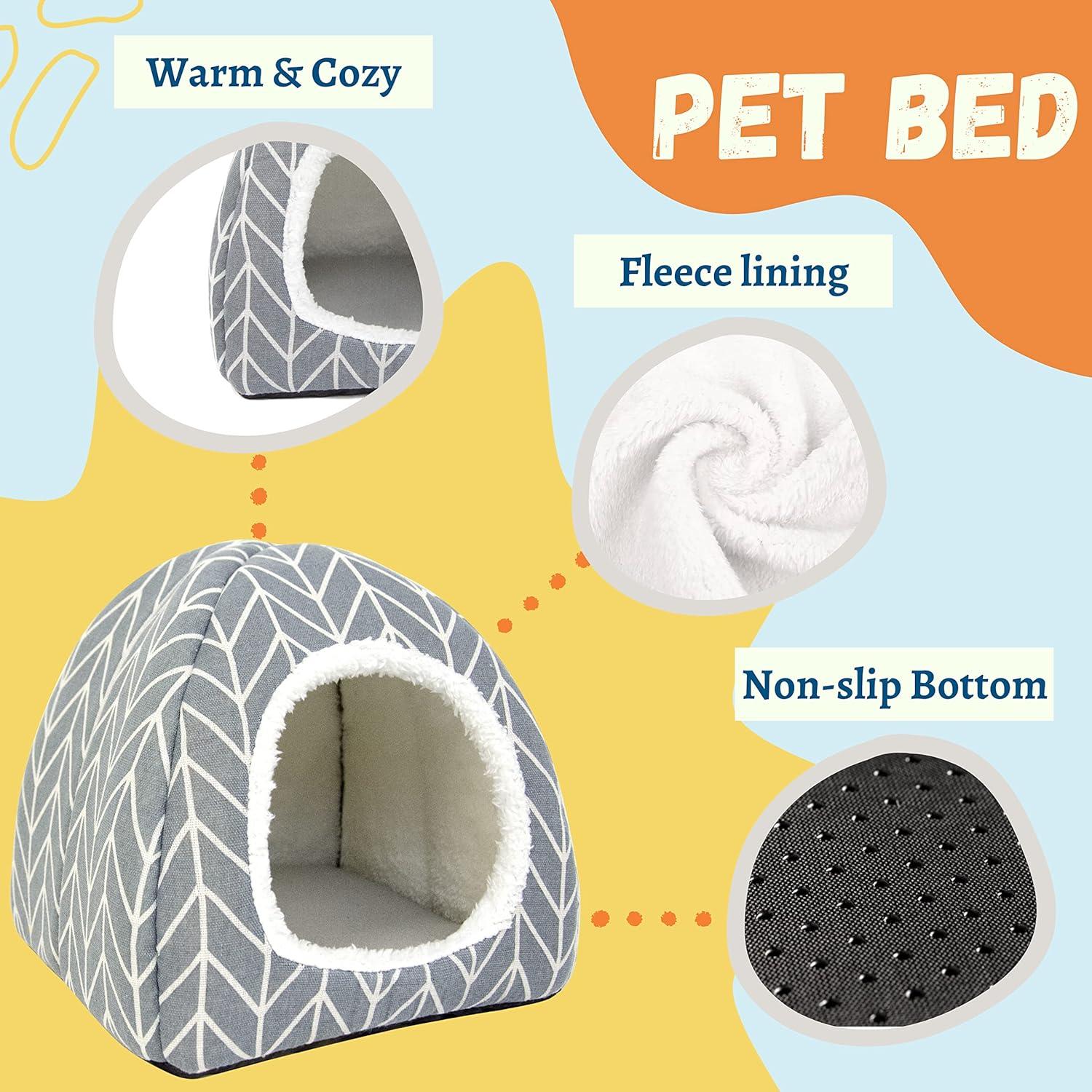 Cama Escondite TiereCare para Cobayas y Animales Pequeños - Gris