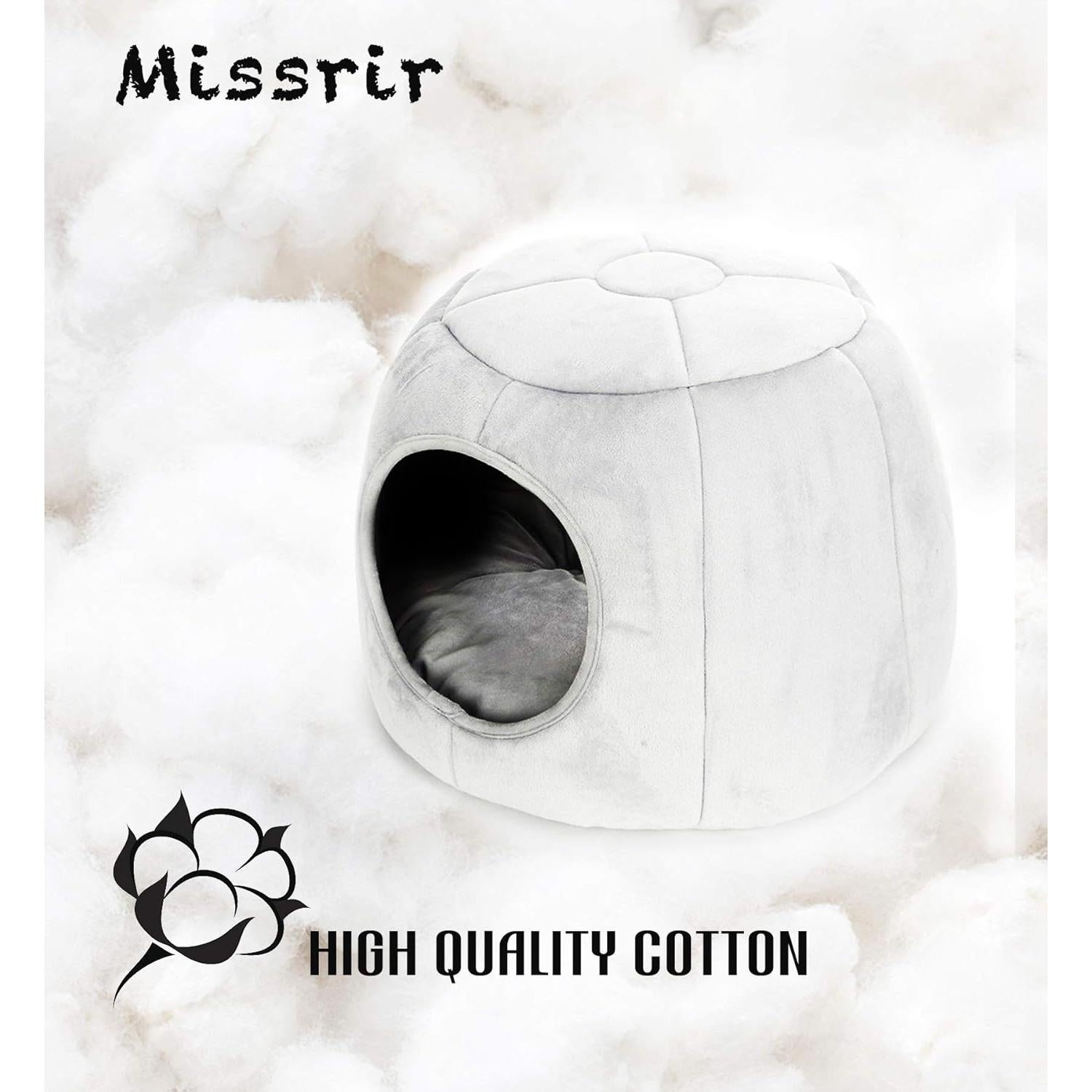 Cama de Cueva para Mascotas Pequeñas Missrir - Gris 20x20 cm