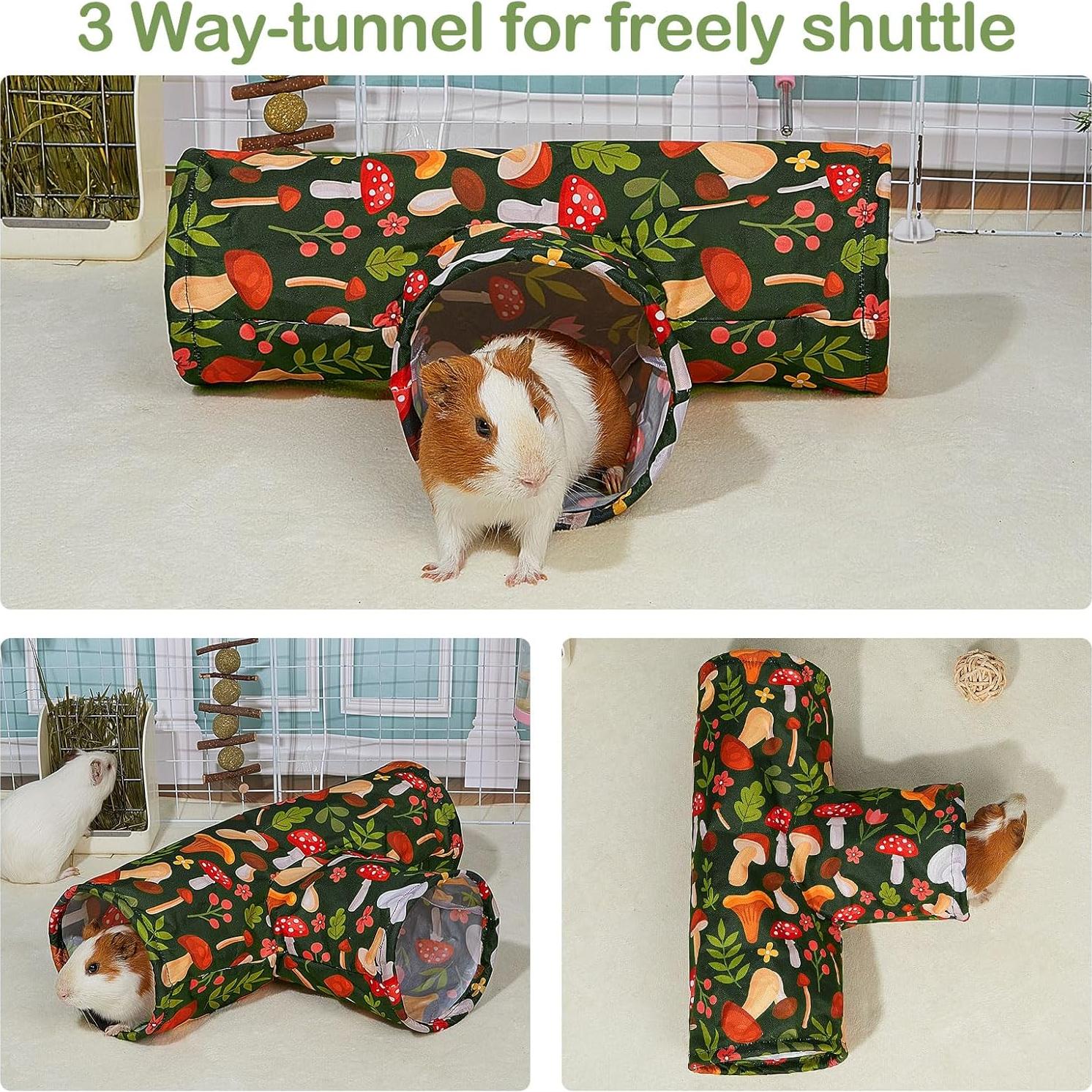 Túnel para Cobayas Bienbee 3 Vías Lavable 21.6x19.8 cm