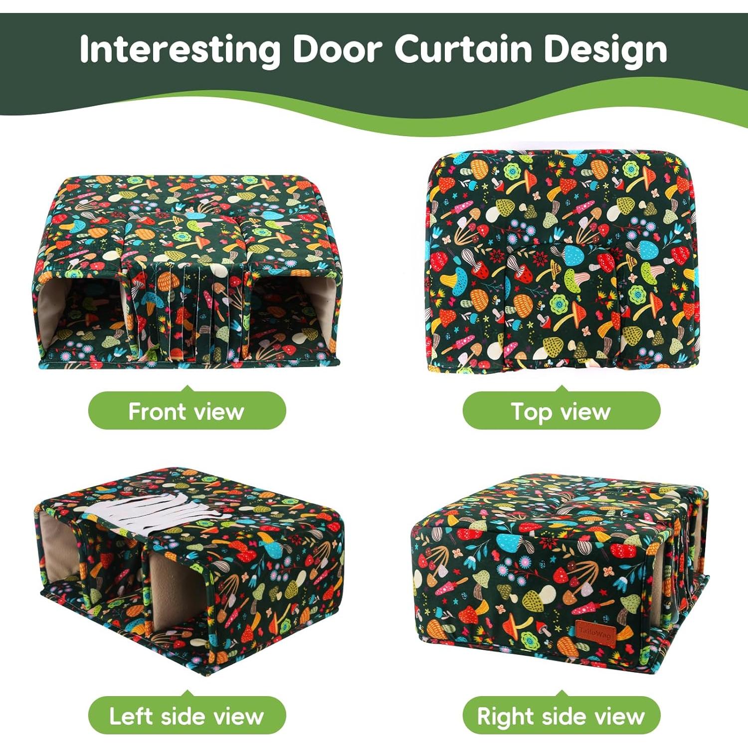 Escondite para Cobayas PETSPLANET con Túneles y Cama Suave