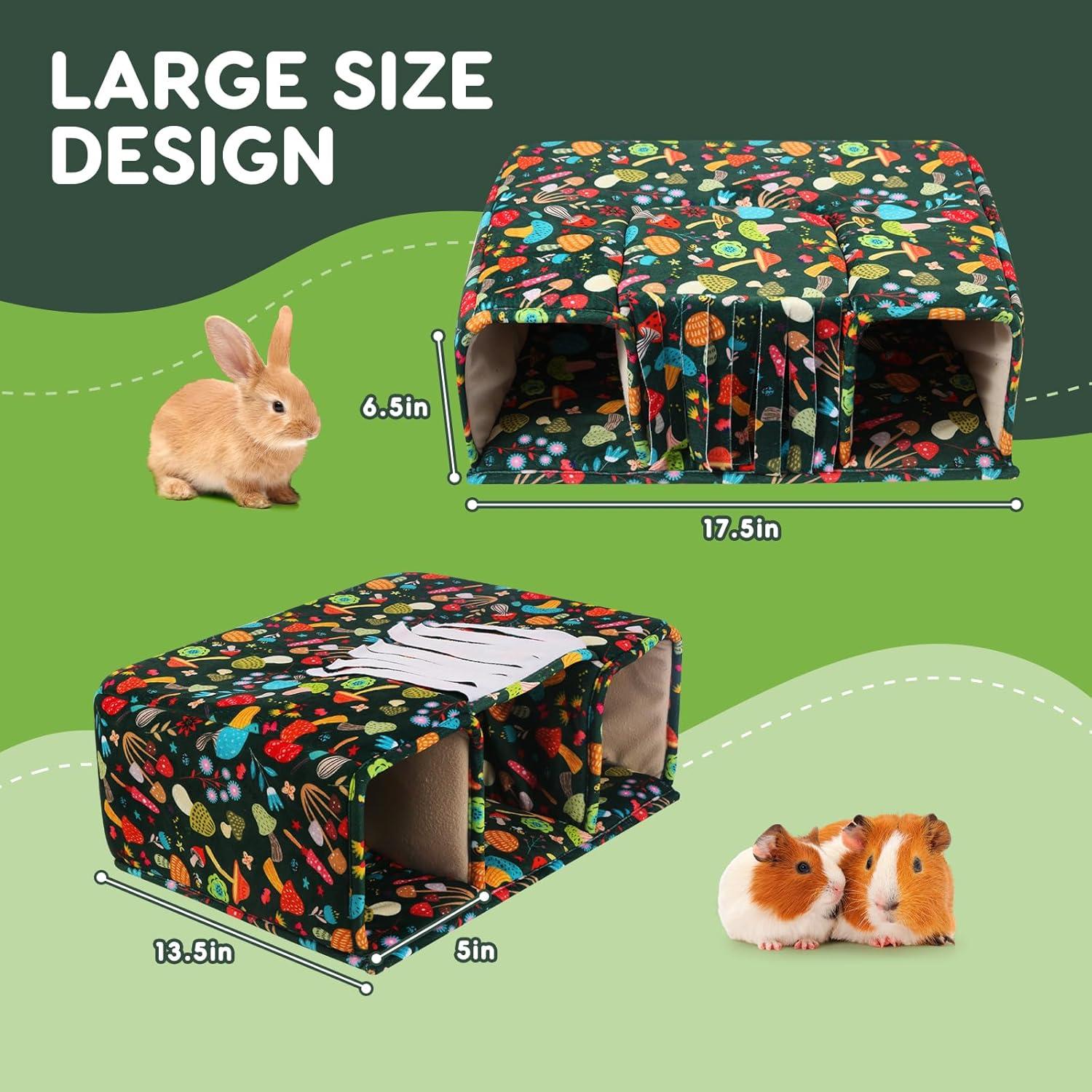 Escondite para Cobayas PETSPLANET con Túneles y Cama Suave