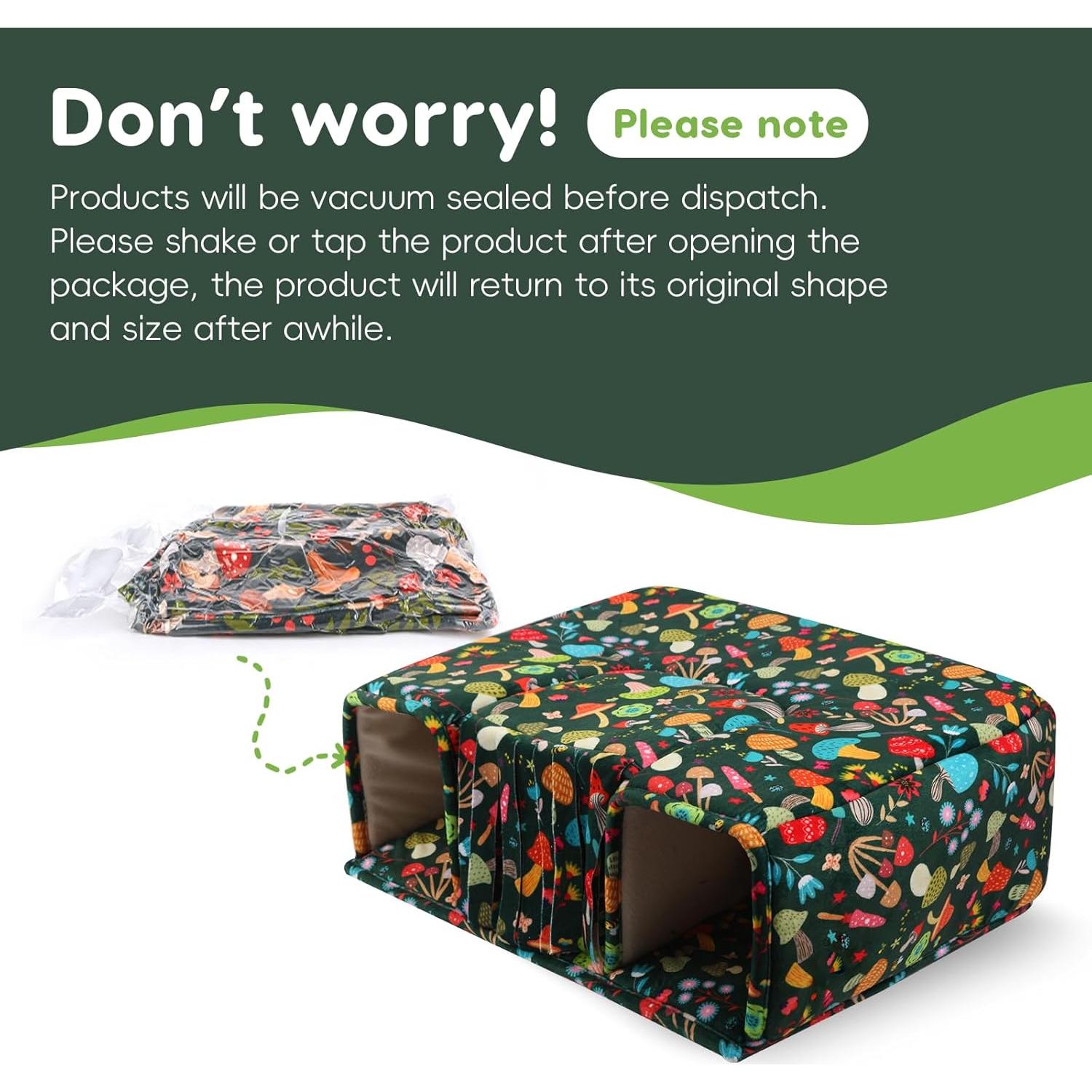 Escondite para Cobayas PETSPLANET con Túneles y Cama Suave