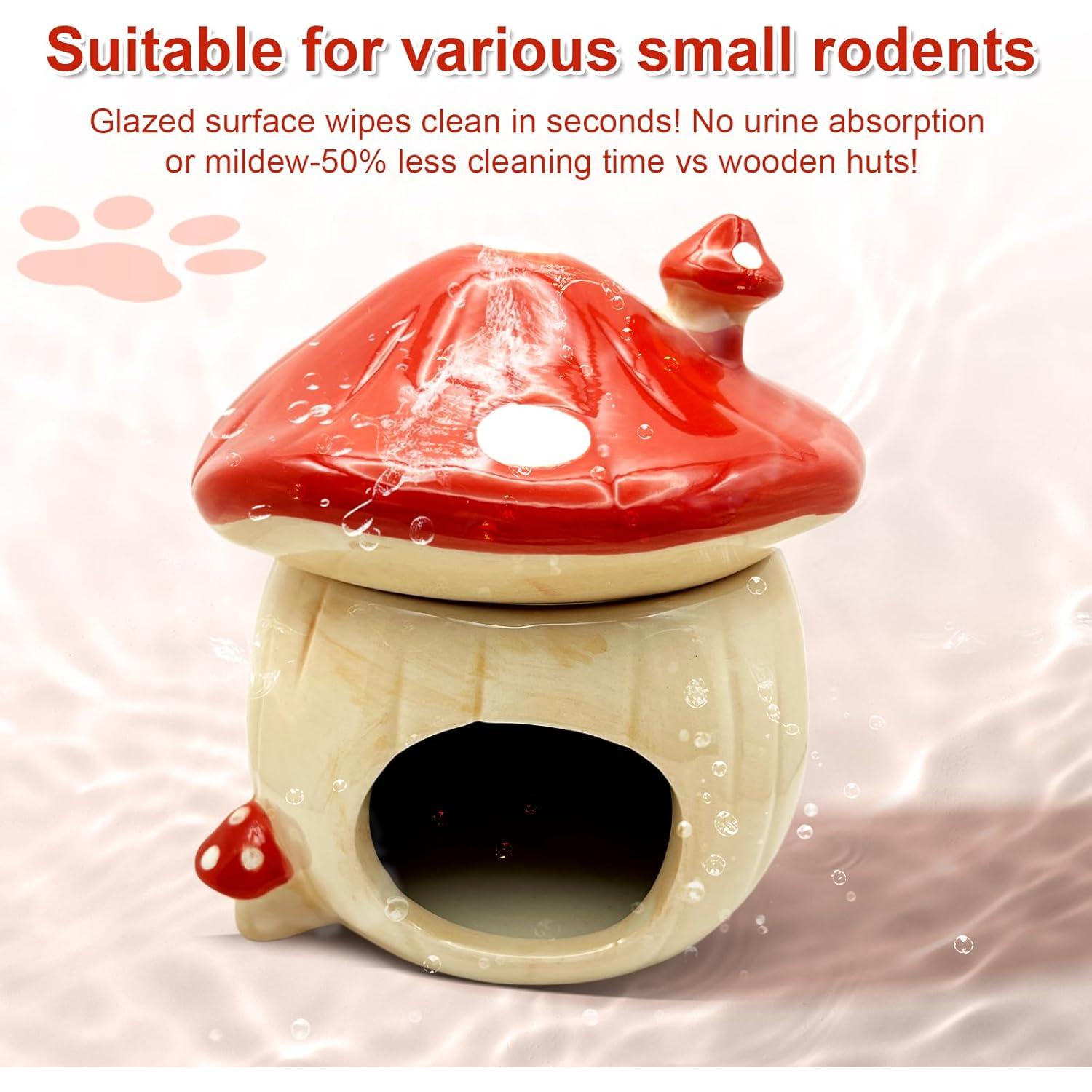 Accesorios para Hámster Beleatal: Escondite Cerámico, Botella y Cuenco