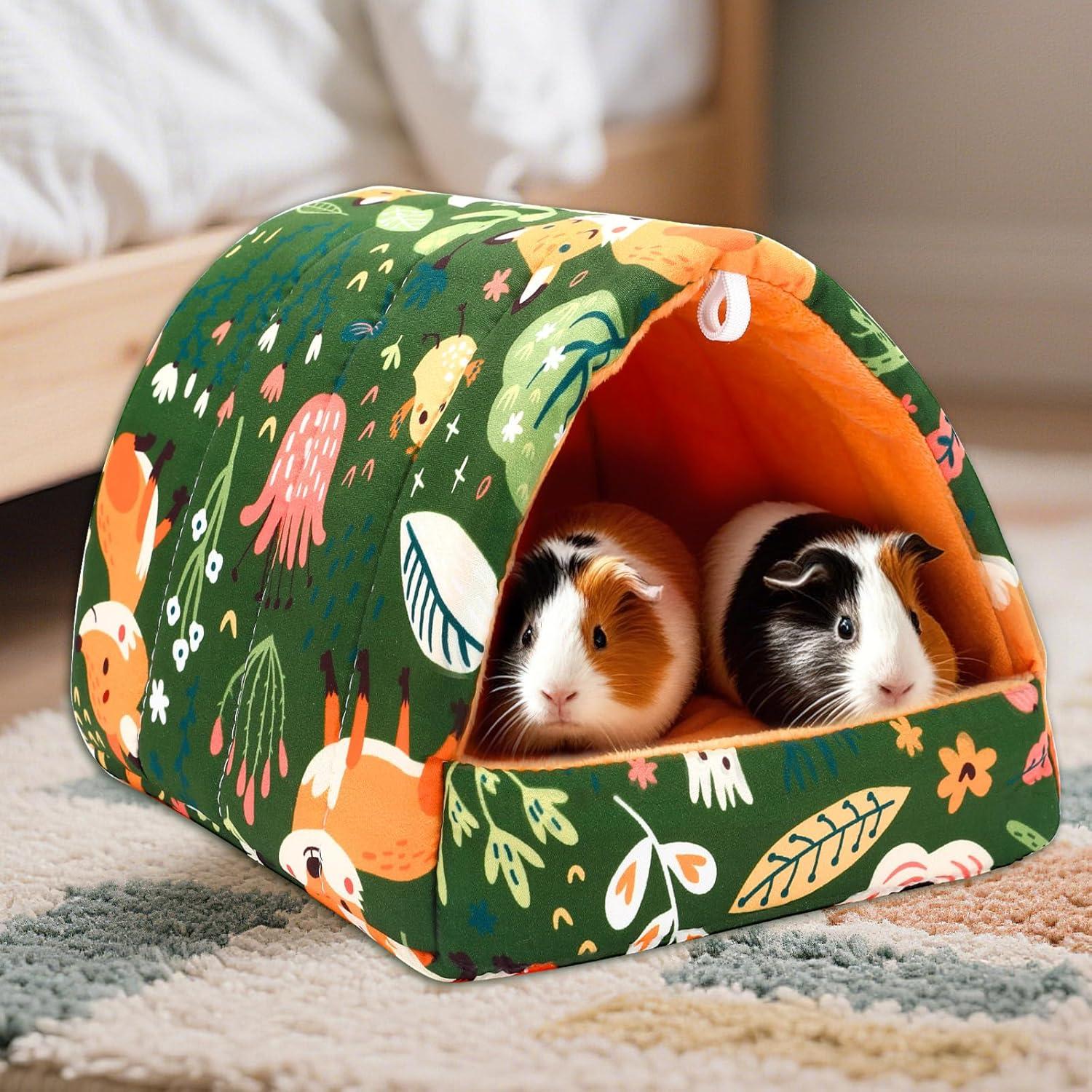 Cama para Cobayas UPINS Verde 20.1cm Lavable y Cómoda