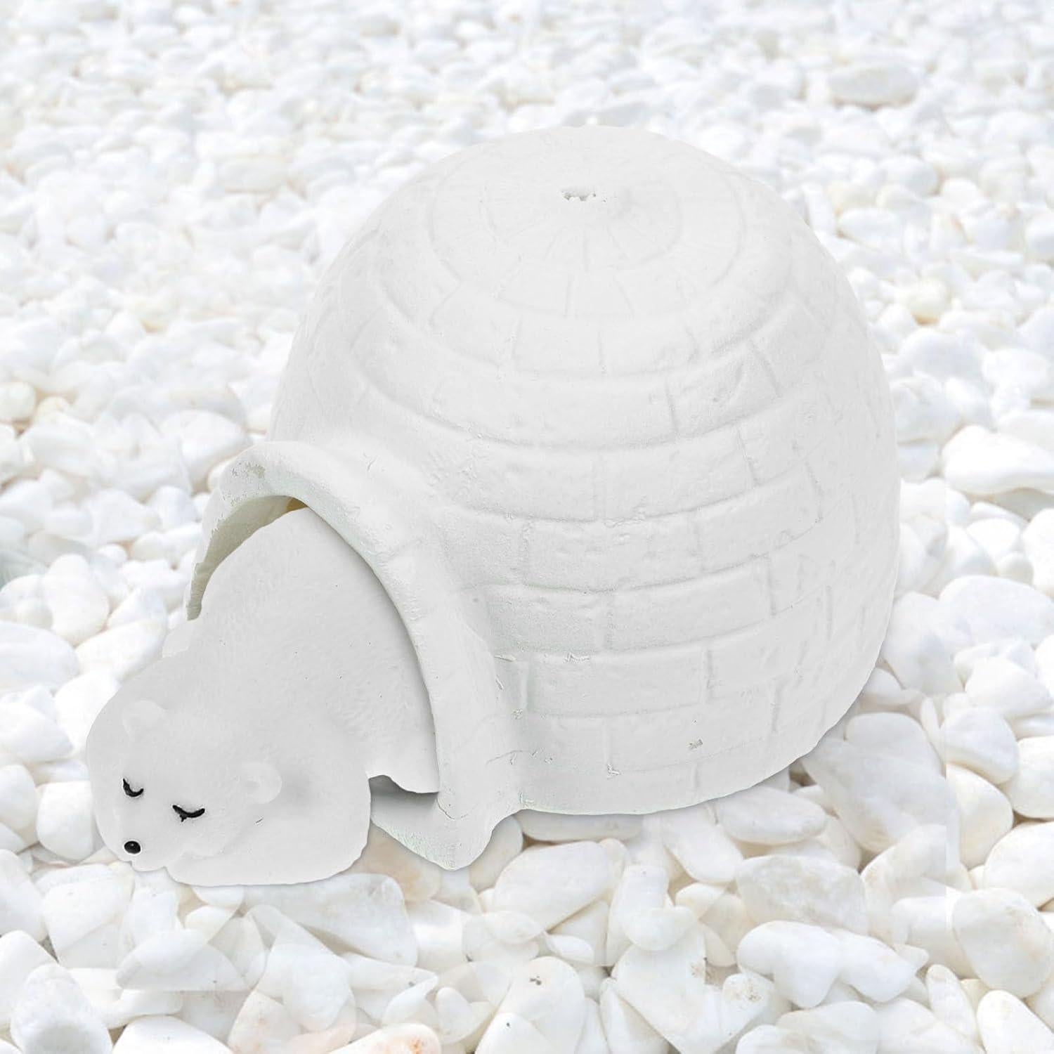 Mini Igloo de Resina Zerodeko - Decoración Ártica 9.4x8.7cm