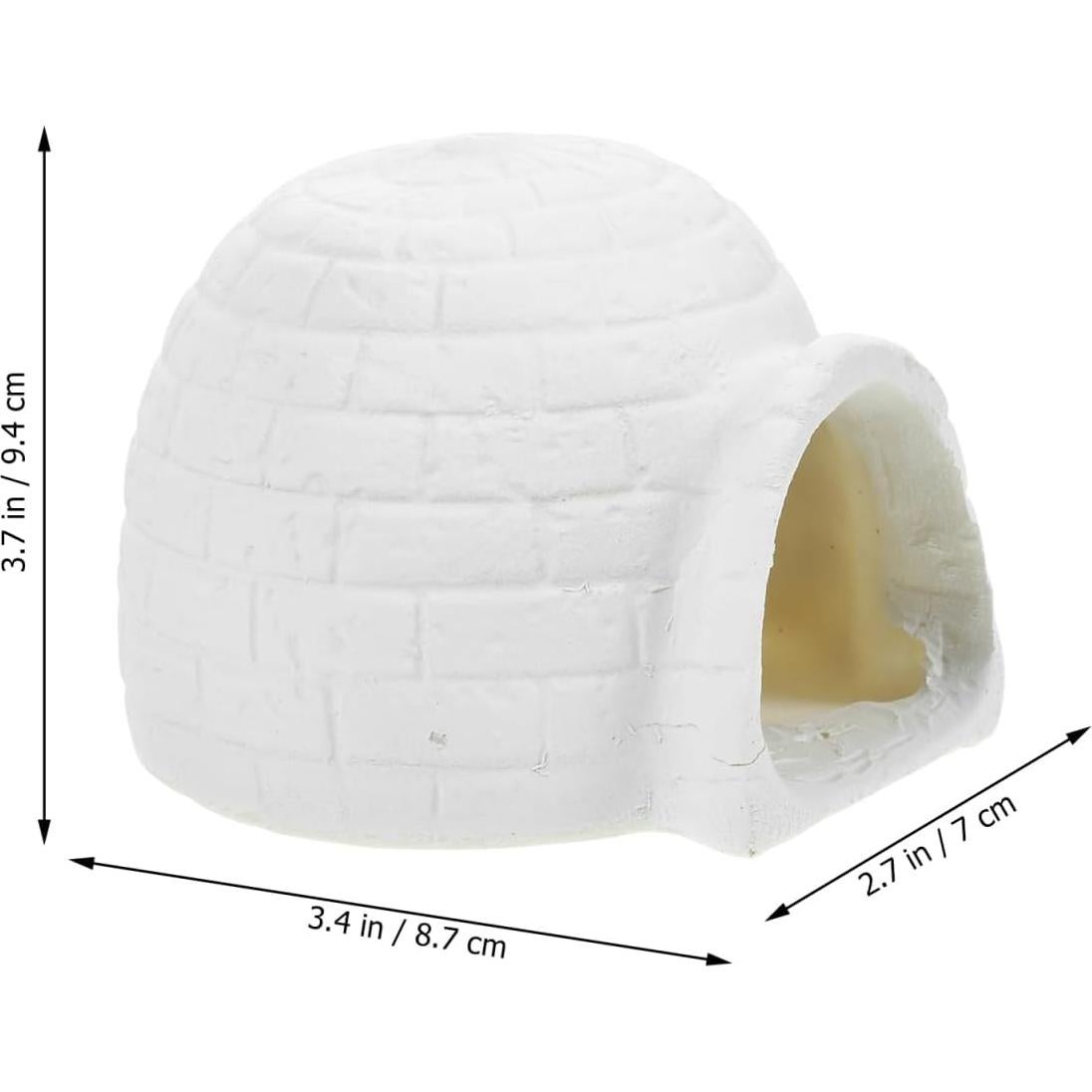 Mini Igloo de Resina Zerodeko - Decoración Ártica 9.4x8.7cm
