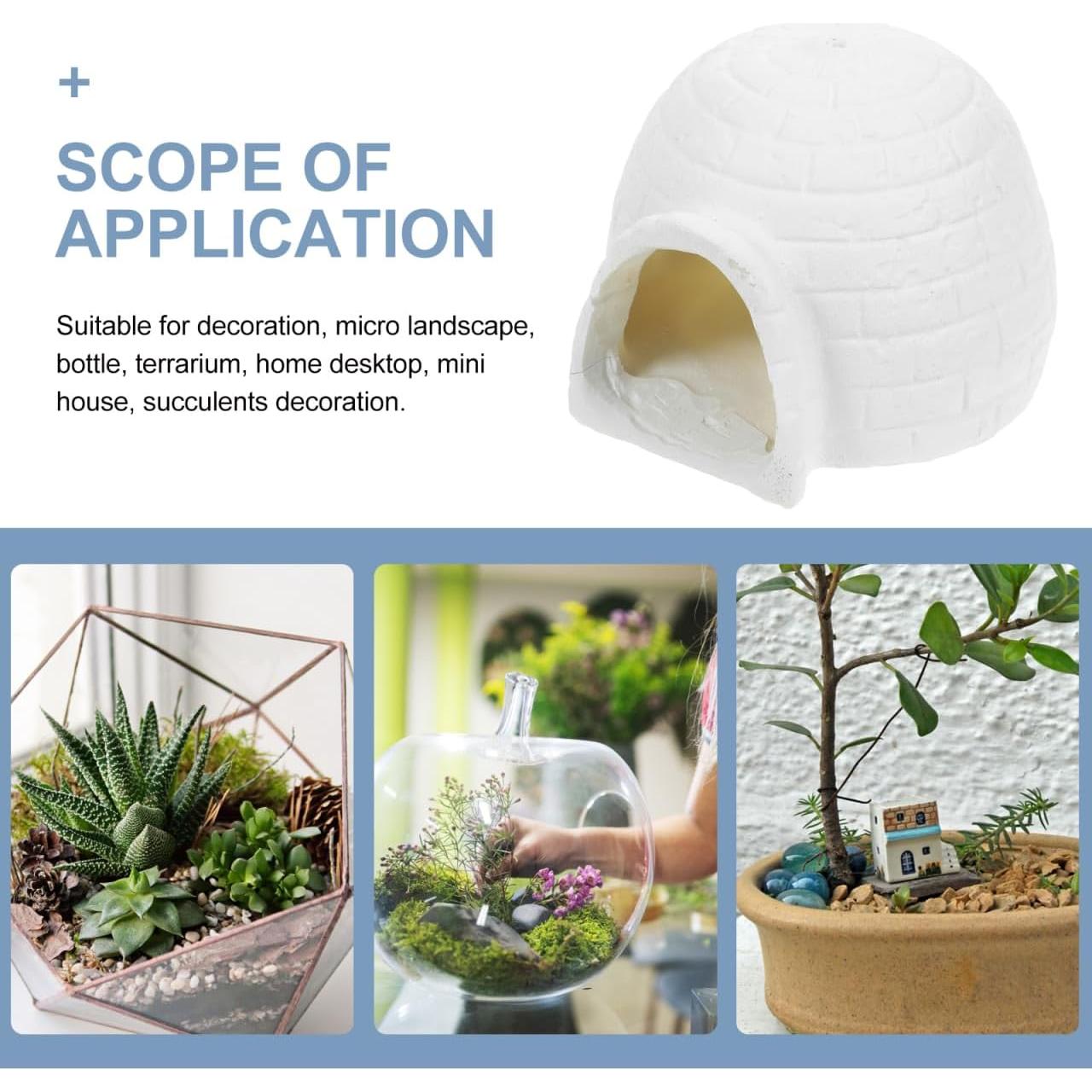 Mini Igloo de Resina Zerodeko - Decoración Ártica 9.4x8.7cm