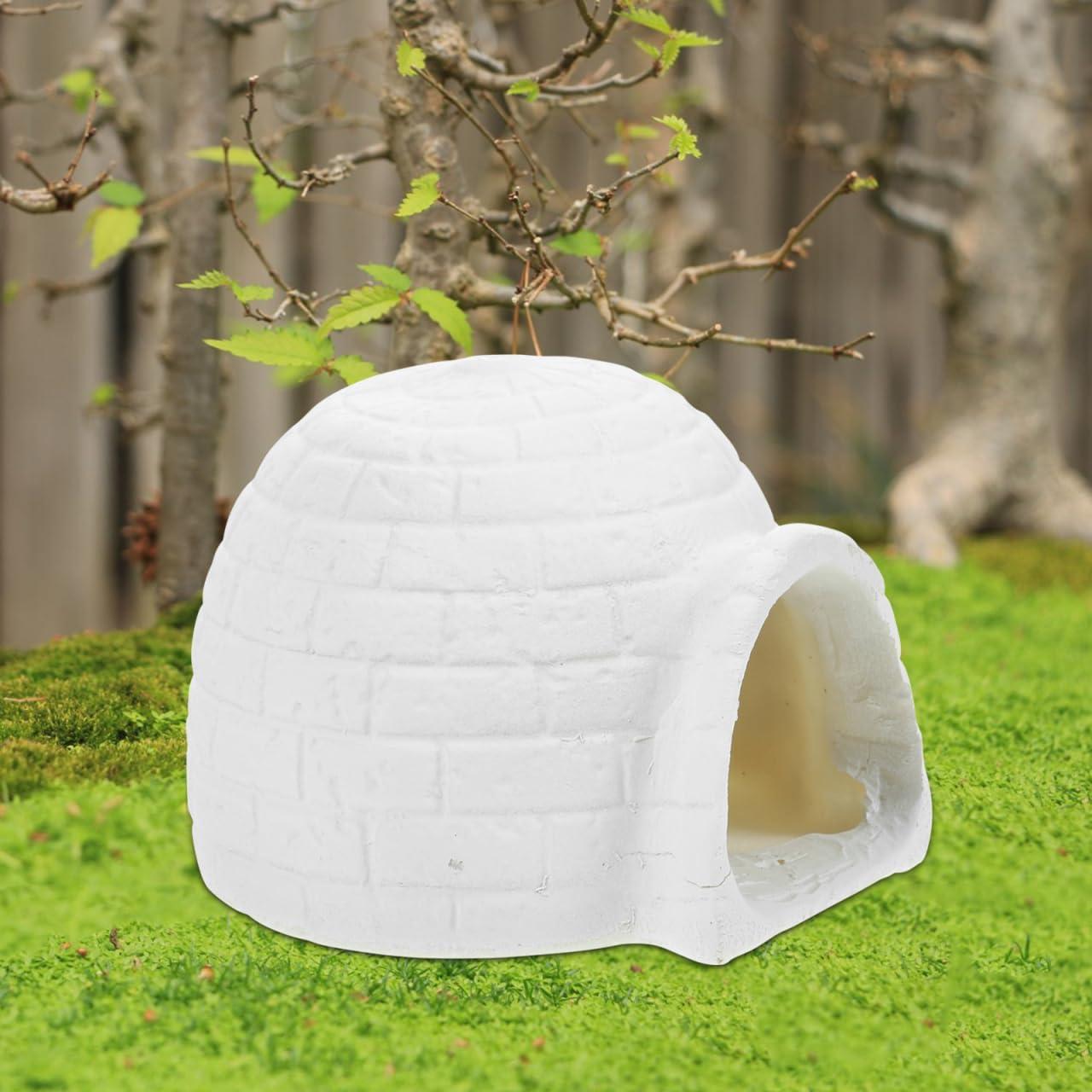Mini Igloo de Resina Zerodeko - Decoración Ártica 9.4x8.7cm