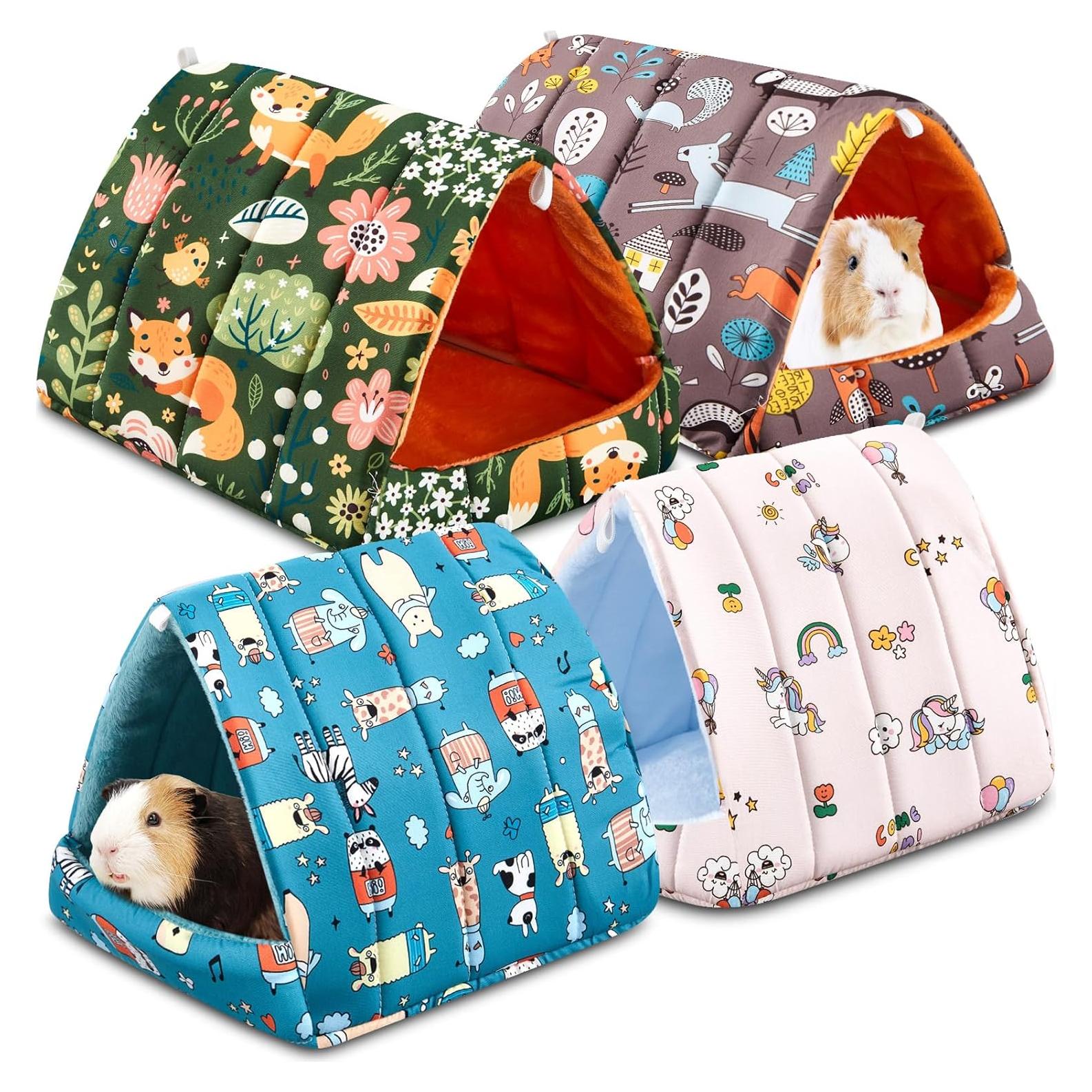 Set 4 Escondites para Cobayas Cinnvoice 25 cm Estilo Bosque