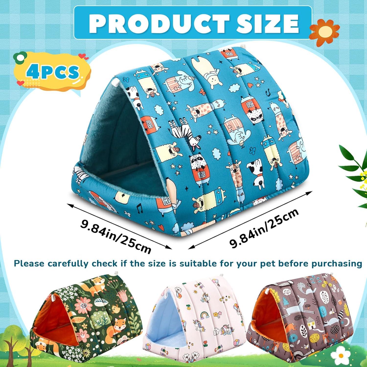 Set 4 Escondites para Cobayas Cinnvoice 25 cm Estilo Bosque