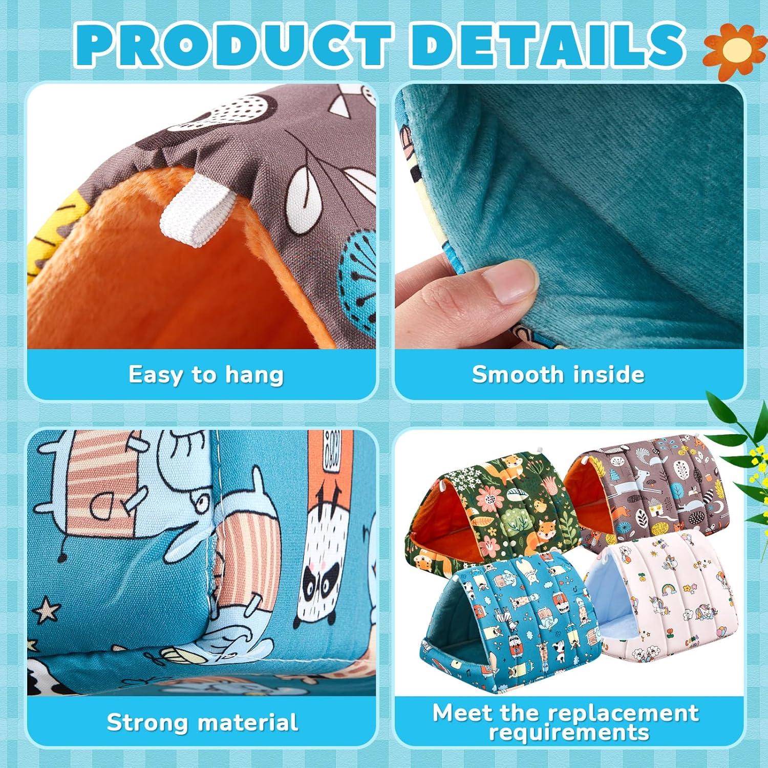 Set 4 Escondites para Cobayas Cinnvoice 25 cm Estilo Bosque