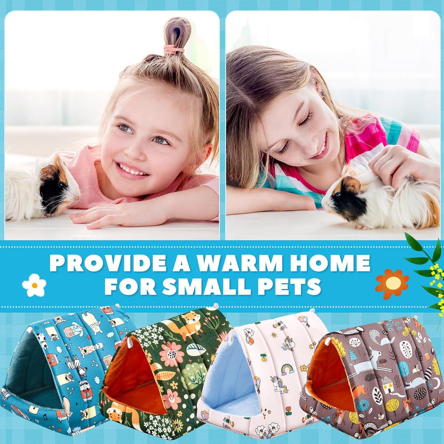 Set 4 Escondites para Cobayas Cinnvoice 25 cm Estilo Bosque