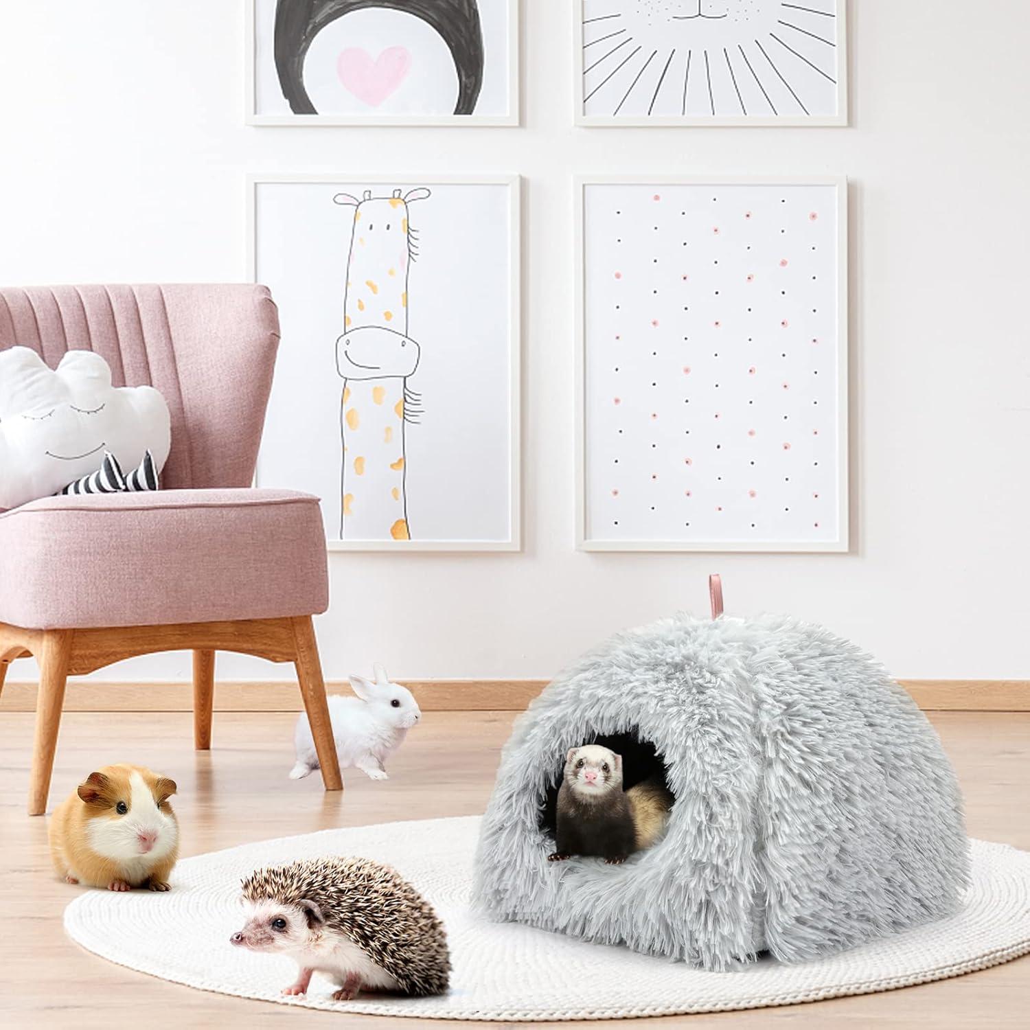 Cama para Cobayas YUEPET Gris 28x29x23 cm, Lavable