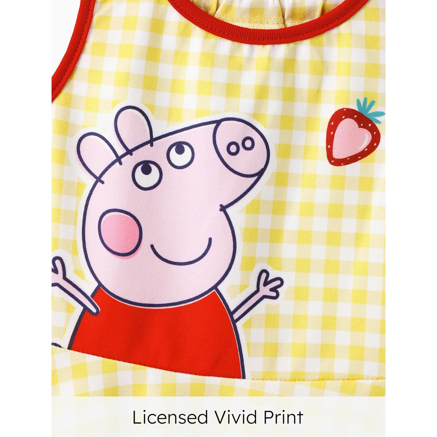 Vestido sin mangas Peppa Pig para niñas 2T amarillo