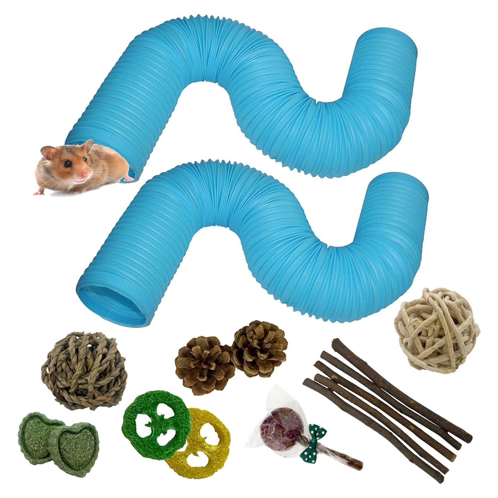 Túnel de plástico para hámster MUYG 21x10 cm 15 piezas