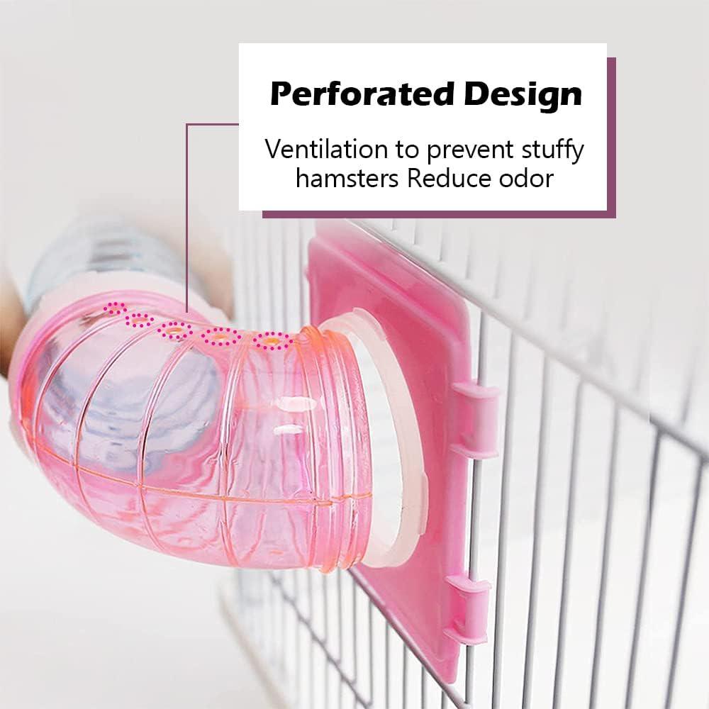 Kit de Tubos para Hámster IBEQUEM - 16 Tubos y Rueda Azul