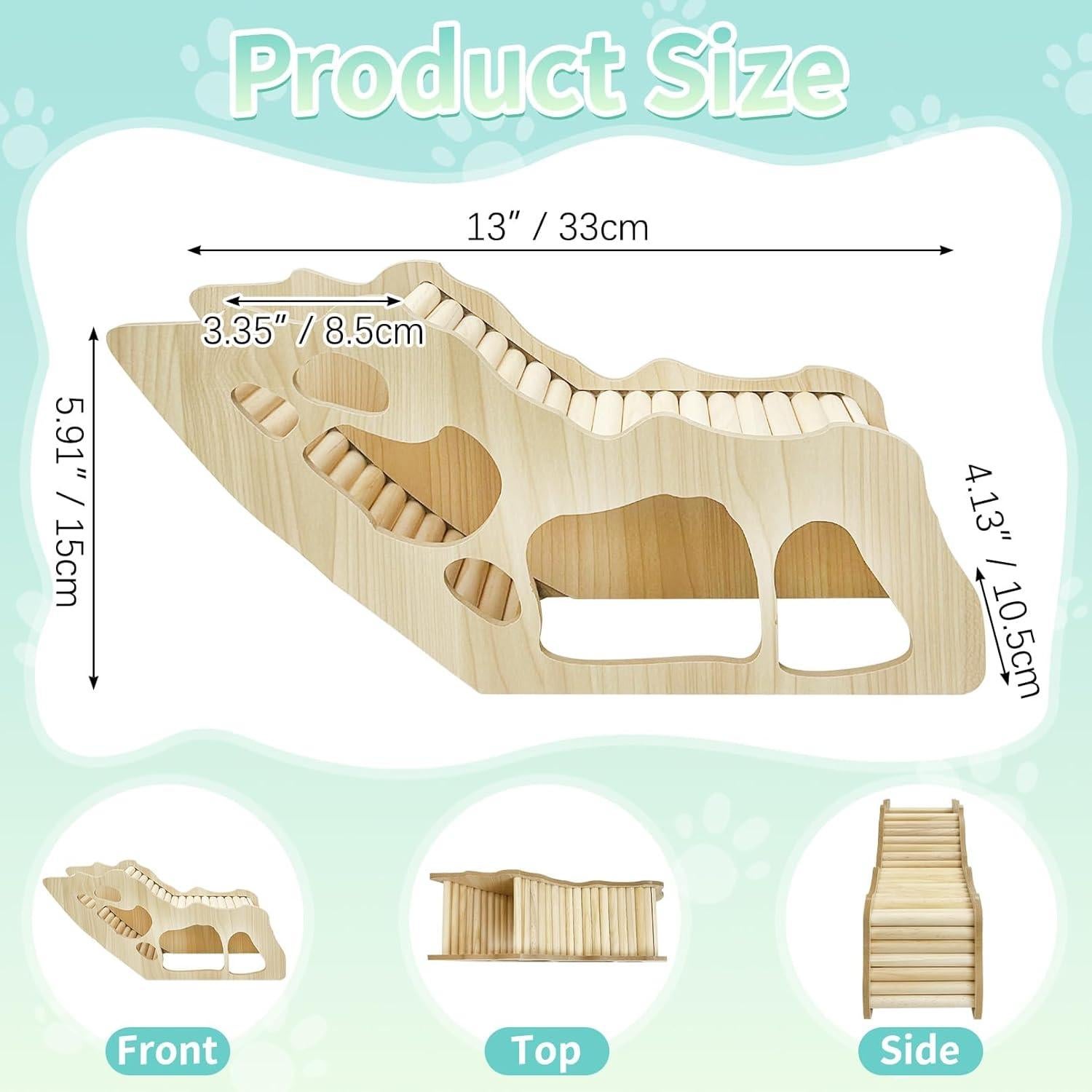 Escalera de Escalada para Hámster PINVNBY - Túnel de Madera 33x10.5x15cm