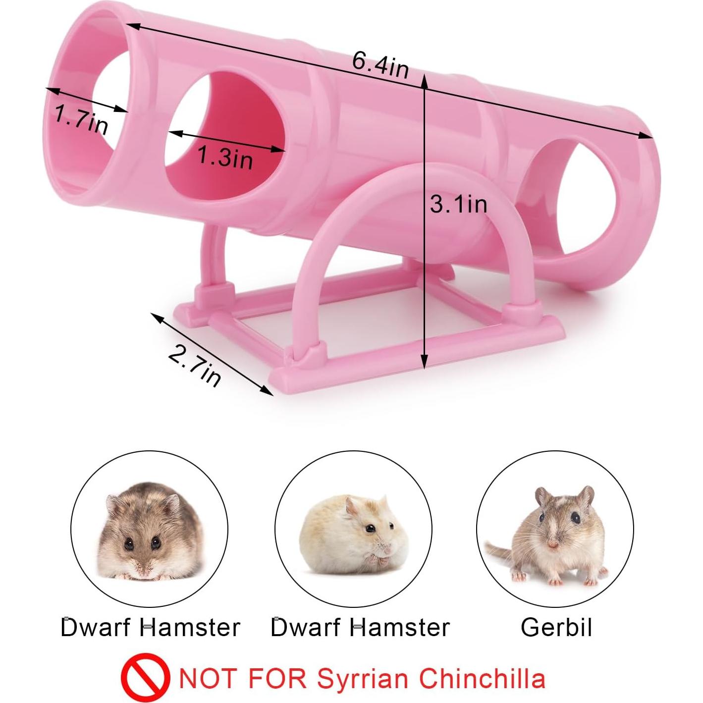 Juguete de túnel de balancín Hypeety para hámster rosa