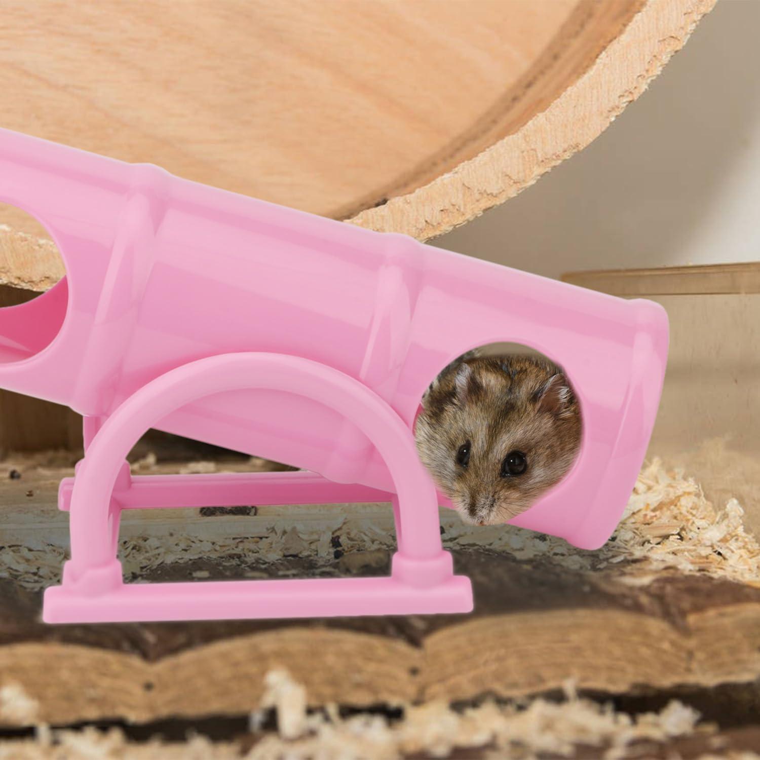 Juguete de túnel de balancín Hypeety para hámster rosa