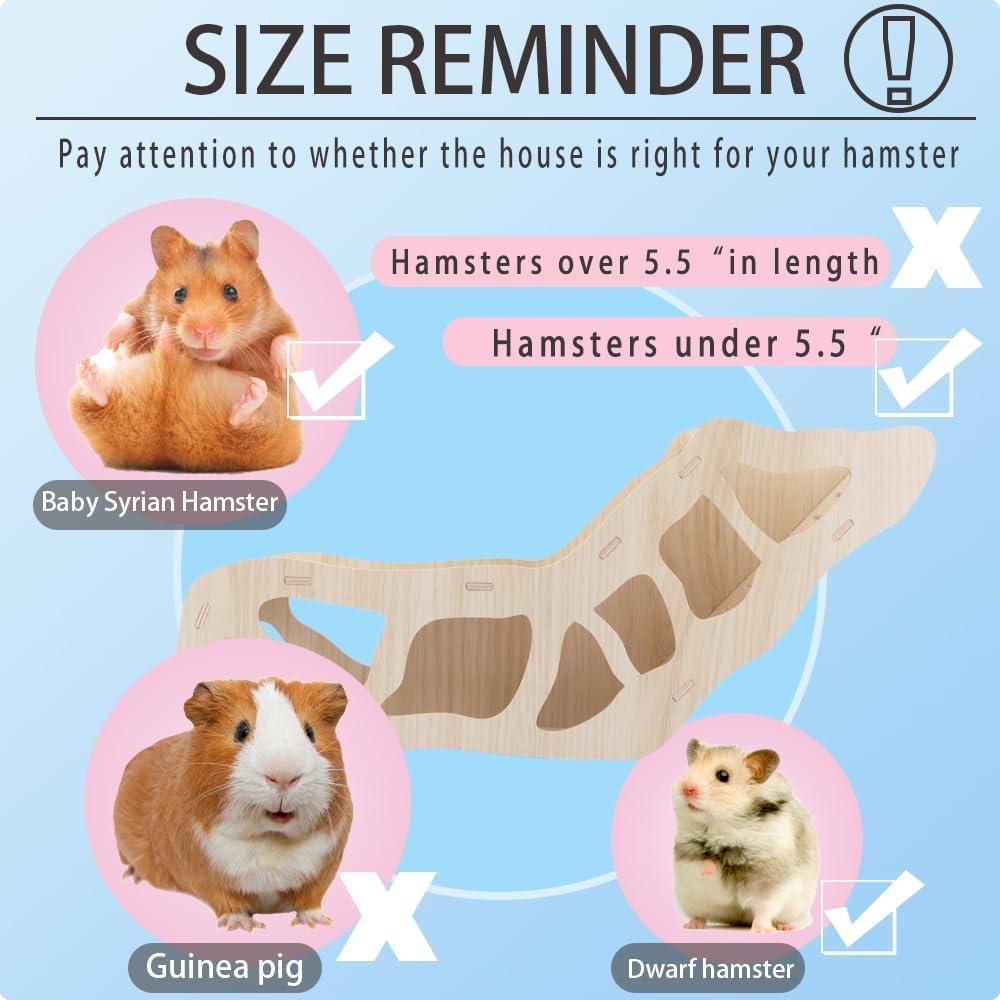 Escondite y túnel de exploración para hámster Kcrygogo