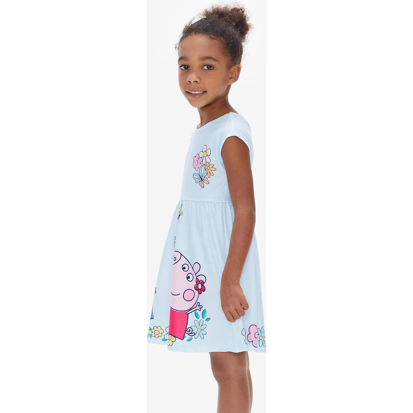 Vestido sin mangas Peppa Pig 3T azul con mariposas