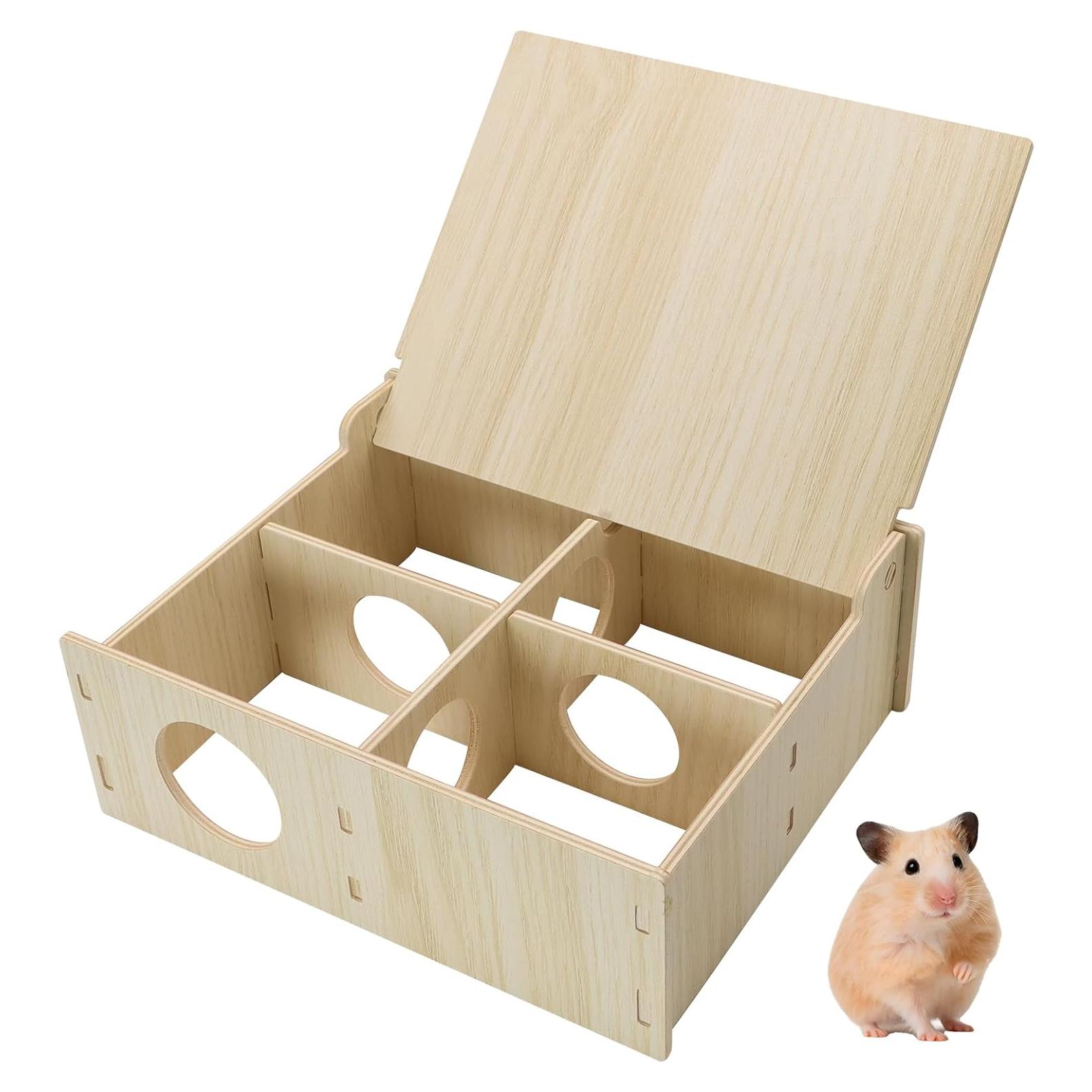 Túnel de Madera para Hámster Yasdyri - Refugio y Juguete 22x20cm