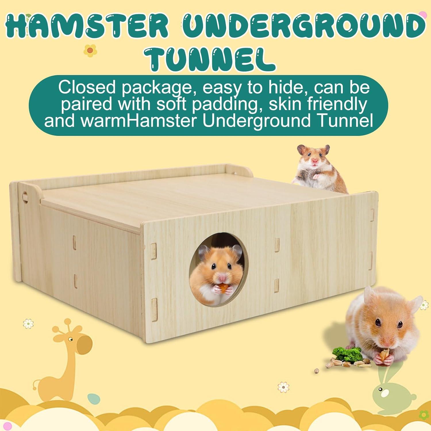 Túnel de Madera para Hámster Yasdyri - Refugio y Juguete 22x20cm