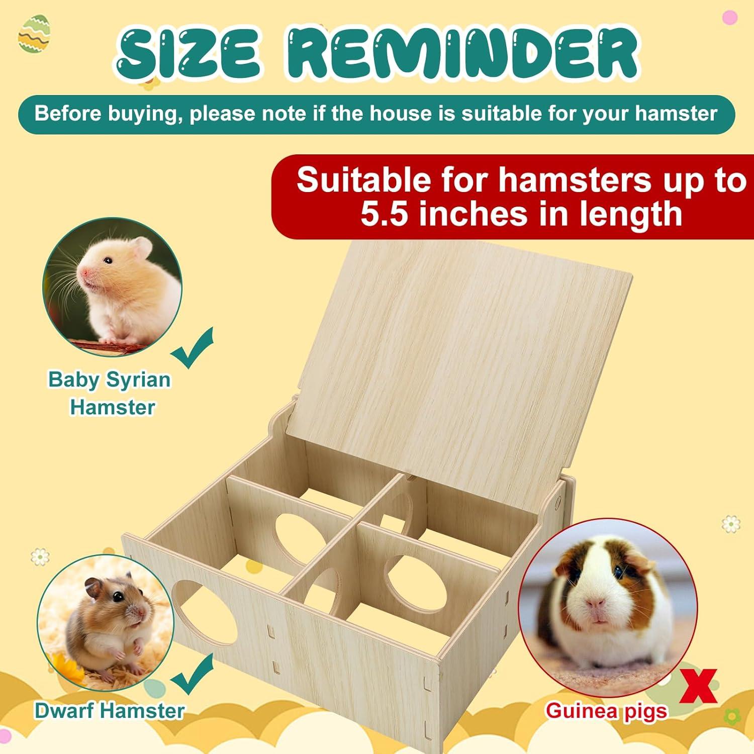 Túnel de Madera para Hámster Yasdyri - Refugio y Juguete 22x20cm