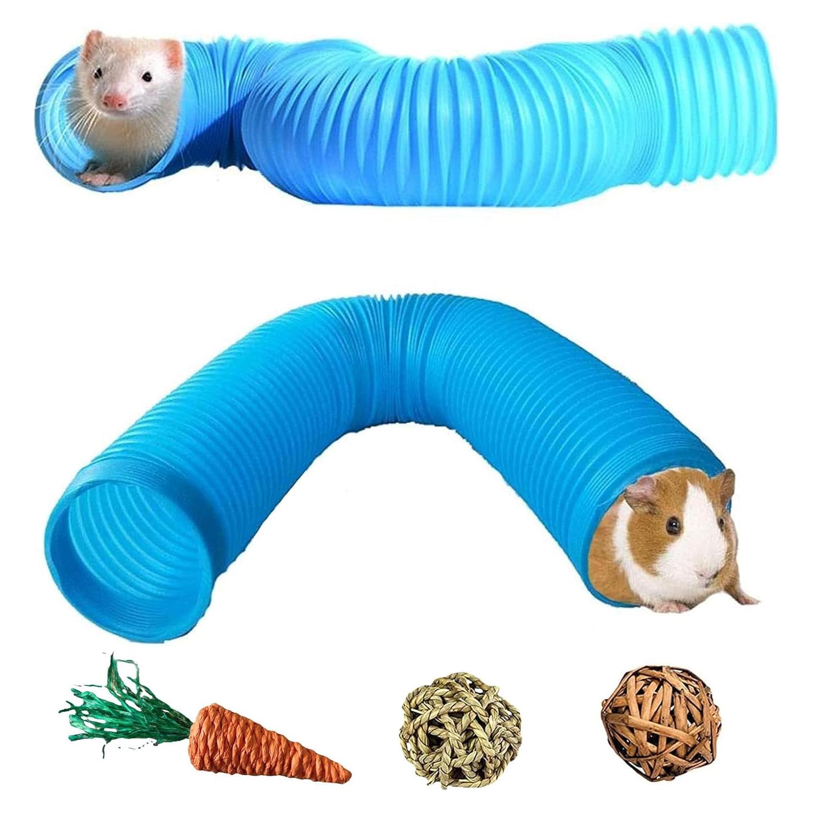 Túnel Plegable para Mascotas Hamiledyi 21 cm Azul 2 PCS