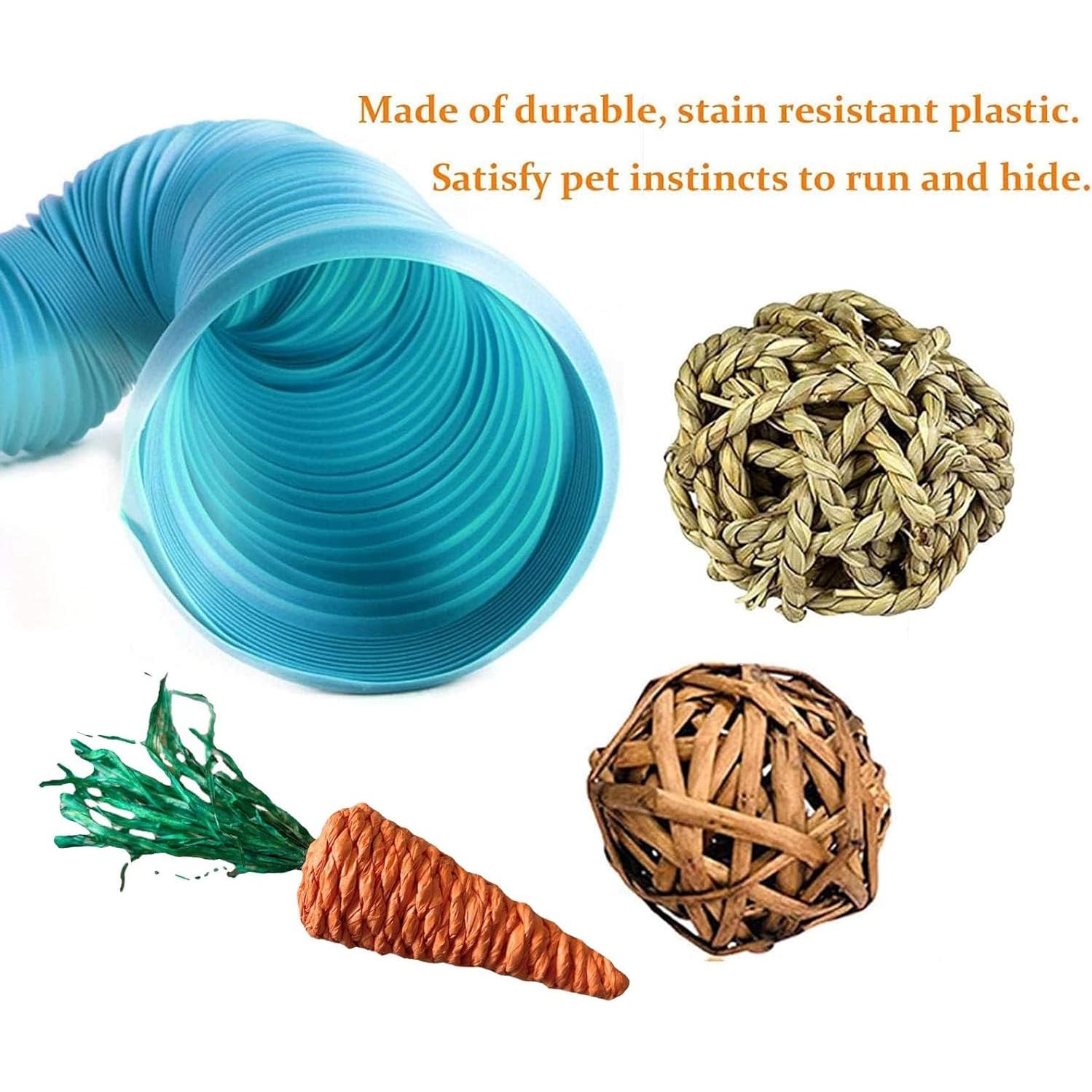 Túnel Plegable para Mascotas Hamiledyi 21 cm Azul 2 PCS