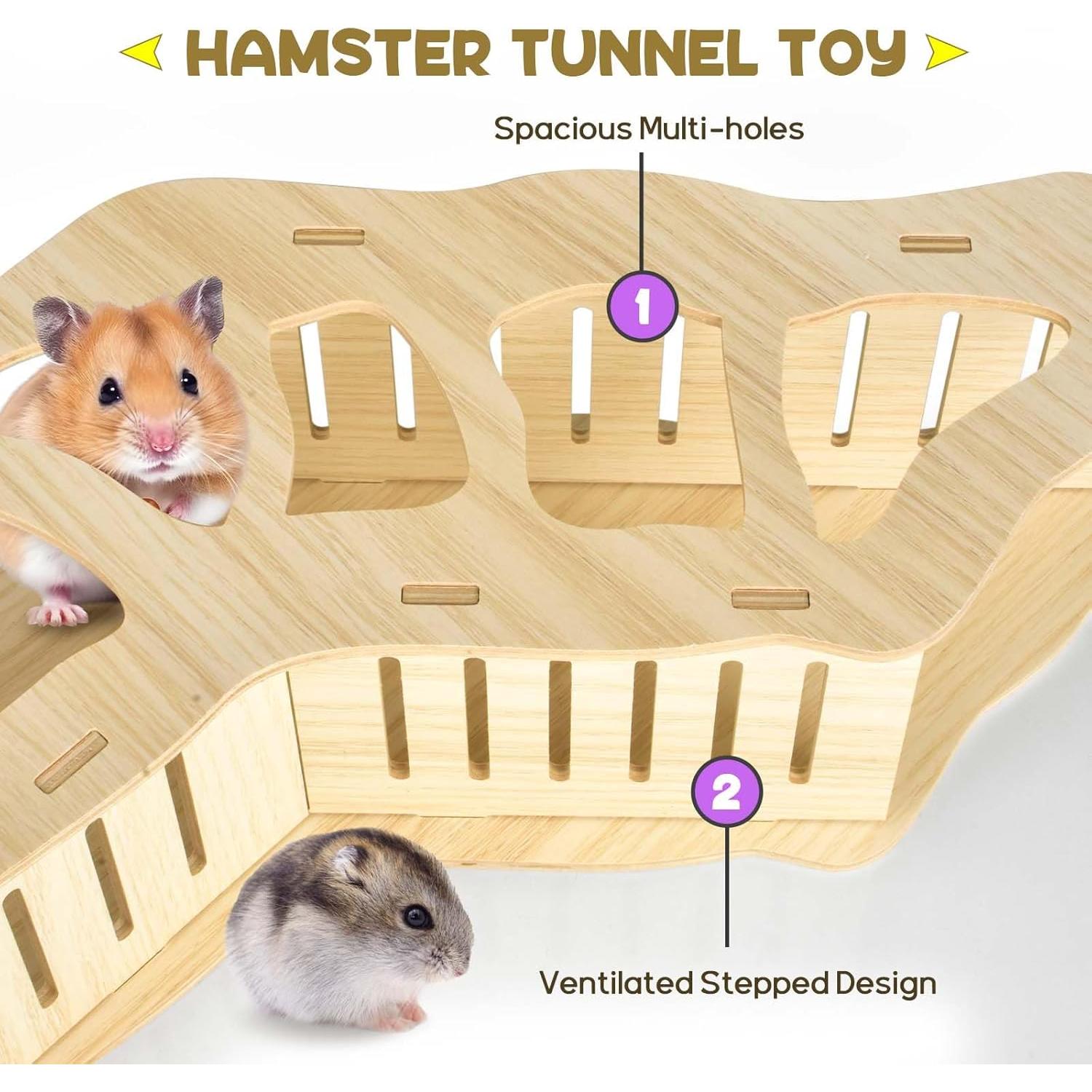 Escalera y Túnel de Escondite para Hámster AccEncyc 43.9x19.6 cm