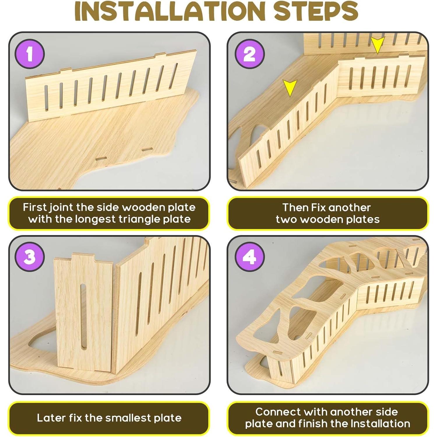Escalera y Túnel de Escondite para Hámster AccEncyc 43.9x19.6 cm