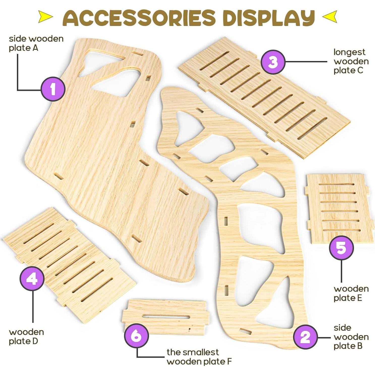 Escalera y Túnel de Escondite para Hámster AccEncyc 43.9x19.6 cm