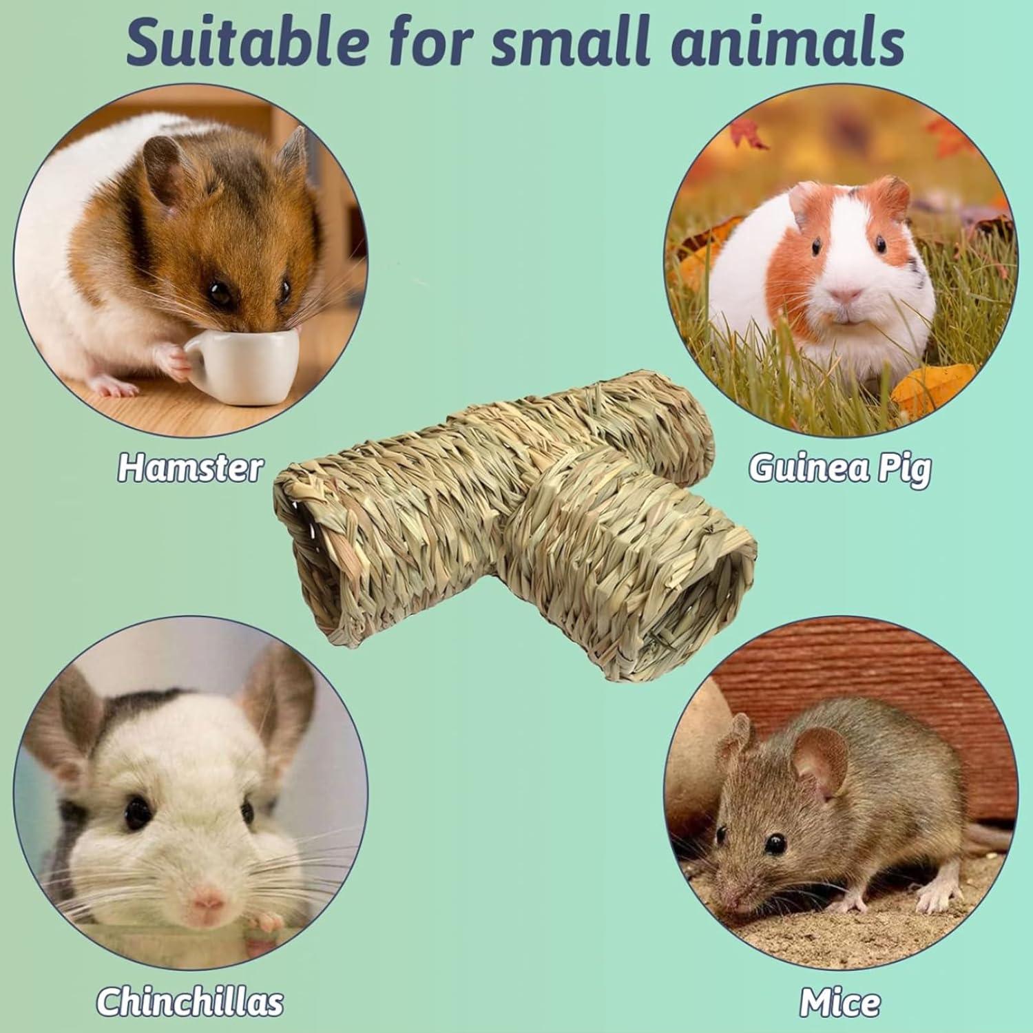 Túnel de Hierba Hamiledyi para Hámster y Pequeñas Mascotas 31.75cm