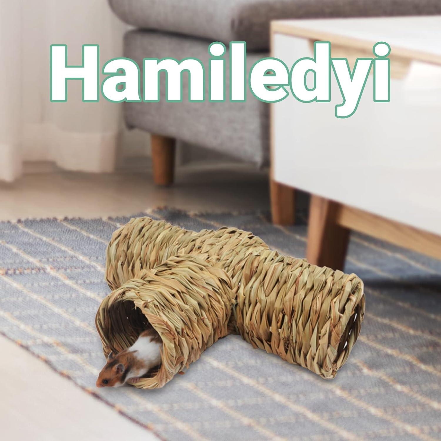 Túnel de Hierba Hamiledyi para Hámster y Pequeñas Mascotas 31.75cm