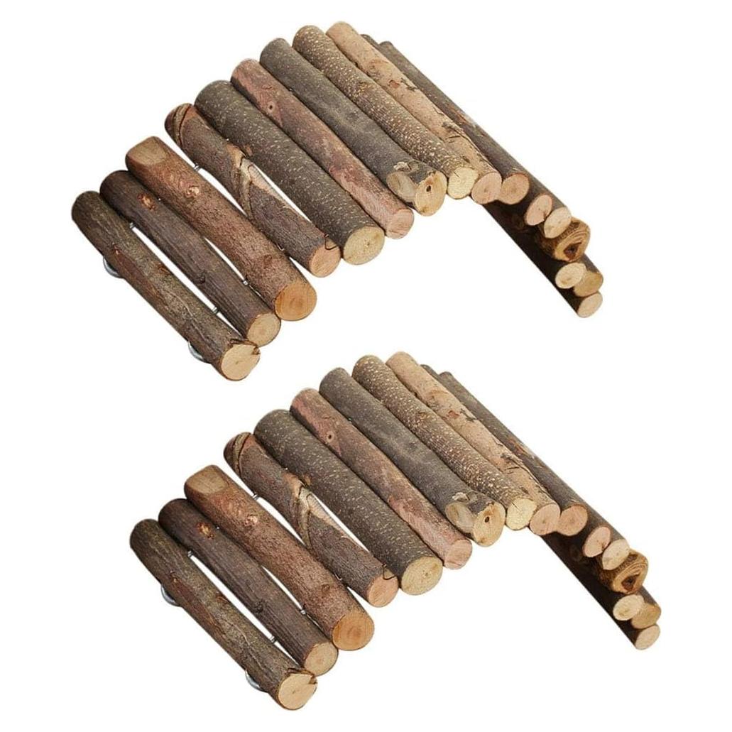 Puentes de Madera para Hámster PINVNBY 2 PCS - Juguetes Naturales