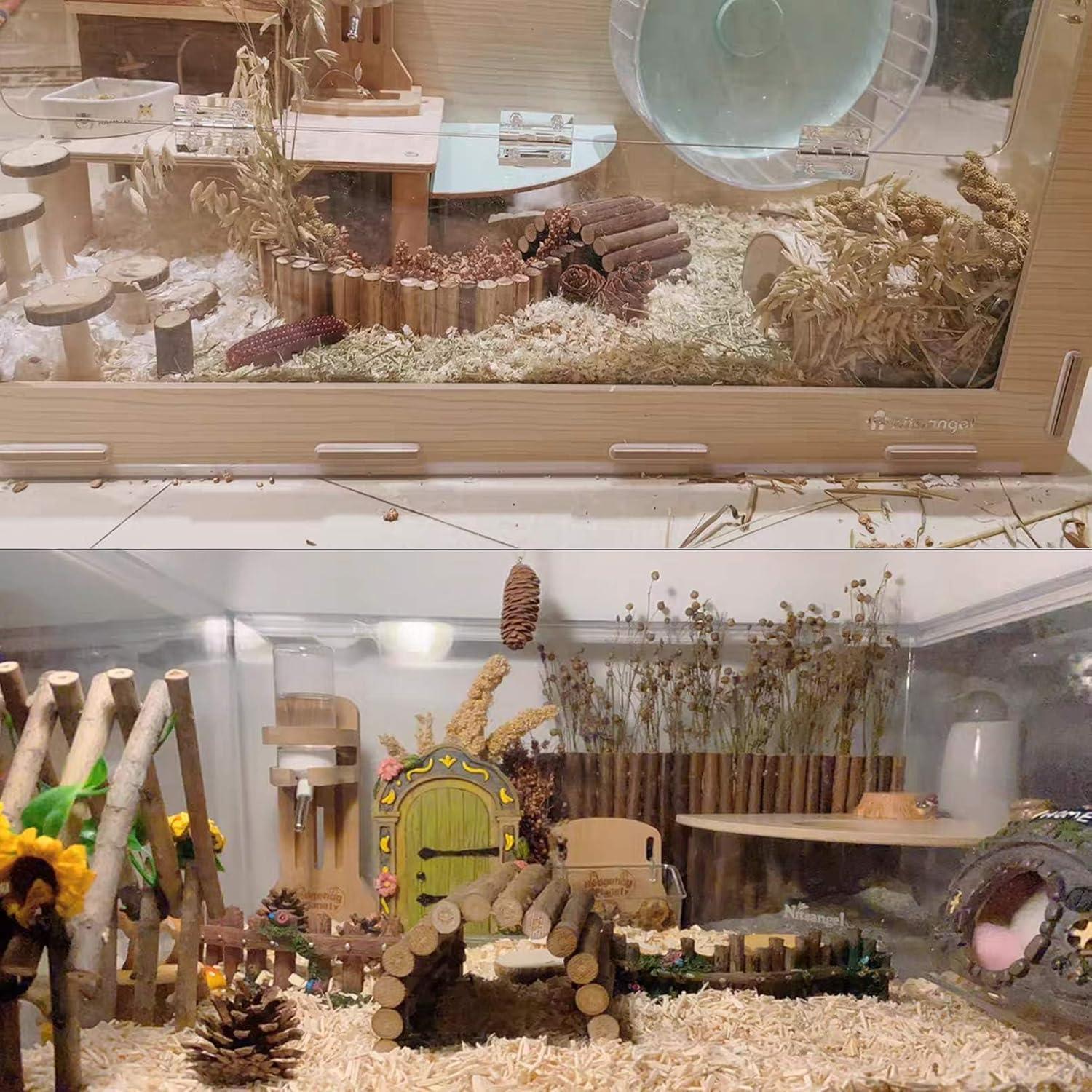 Escalera de Madera para Hámster Hamiledyi 2 Piezas 40x10 cm