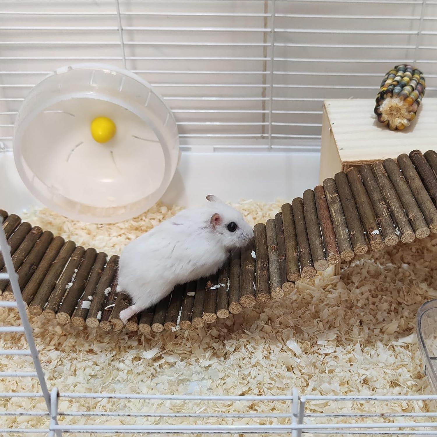 Escalera de Madera para Hámster Hamiledyi 2 Piezas 40x10 cm