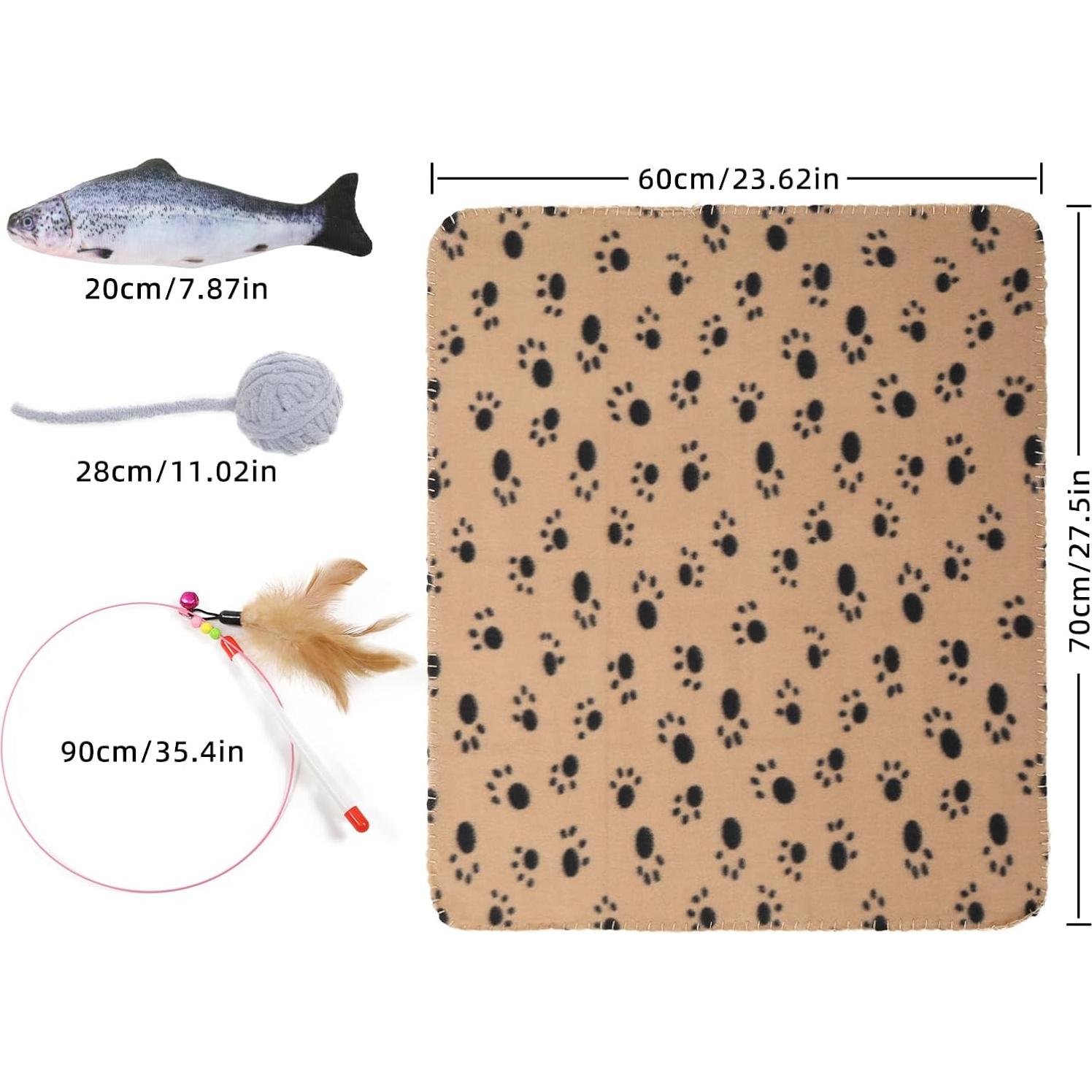 Túnel para Gatos TSEB4TEP 116.84 cm Plegable Interactivo