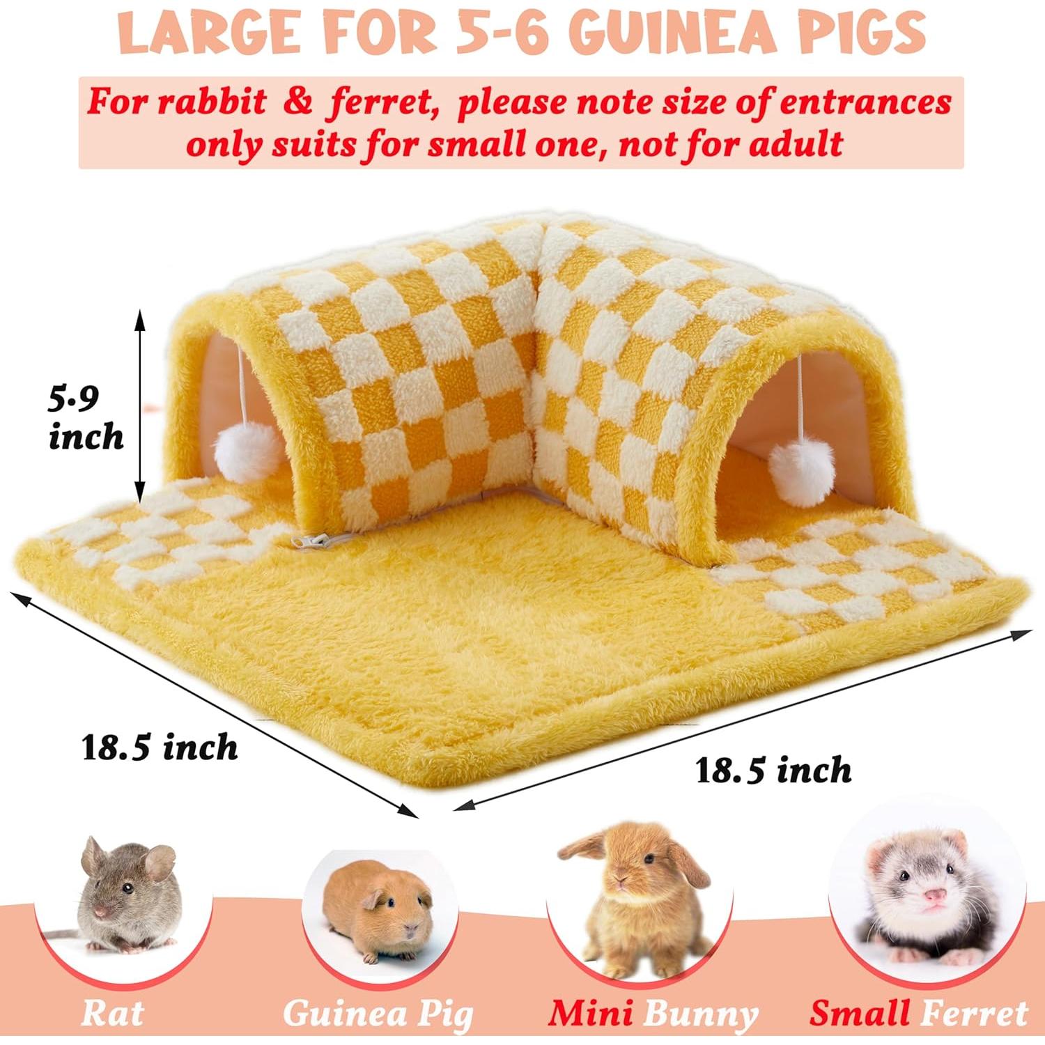 Túnel para Cobayas Jevnd Amarillo, Suave y Antideslizante