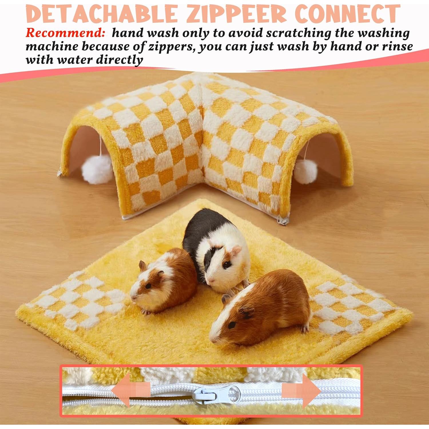 Túnel para Cobayas Jevnd Amarillo, Suave y Antideslizante