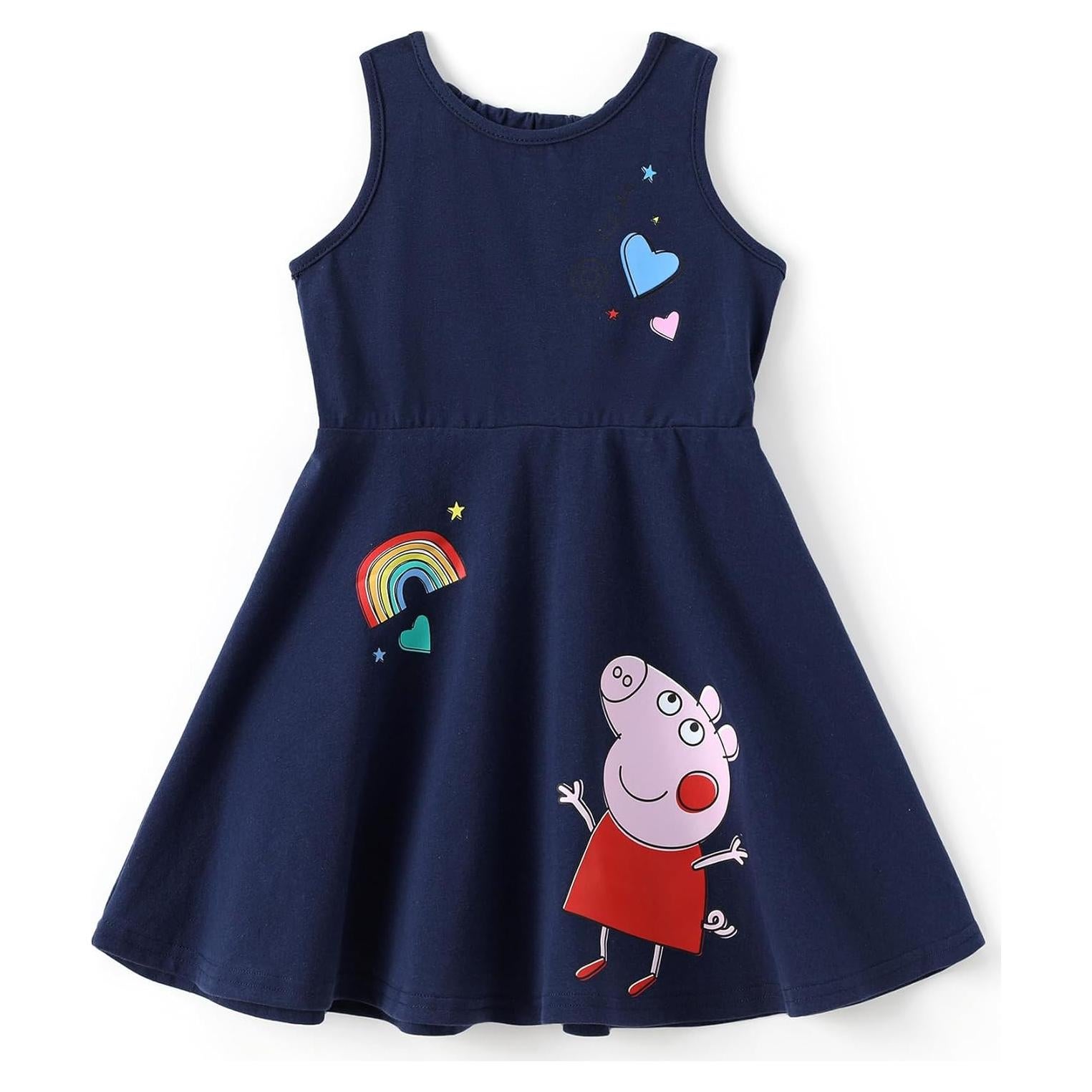 Vestido sin mangas Peppa Pig 2T azul con mariposas