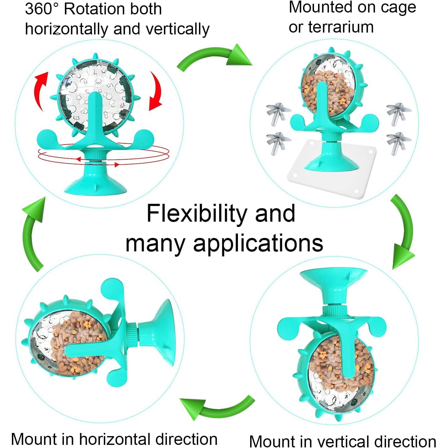 Bola de Golosinas Rotativa 360 H-Enoch para Animales Pequeños