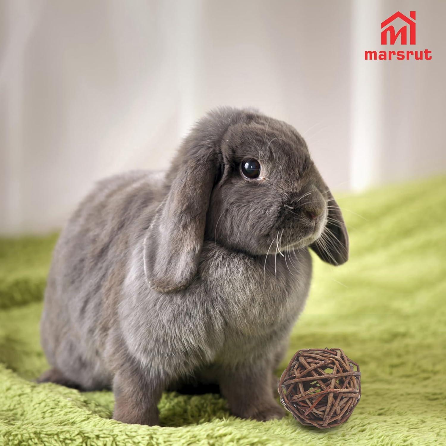 9 Bolas de Mimbre Natural para Mascotas - Juguetes de Masticar