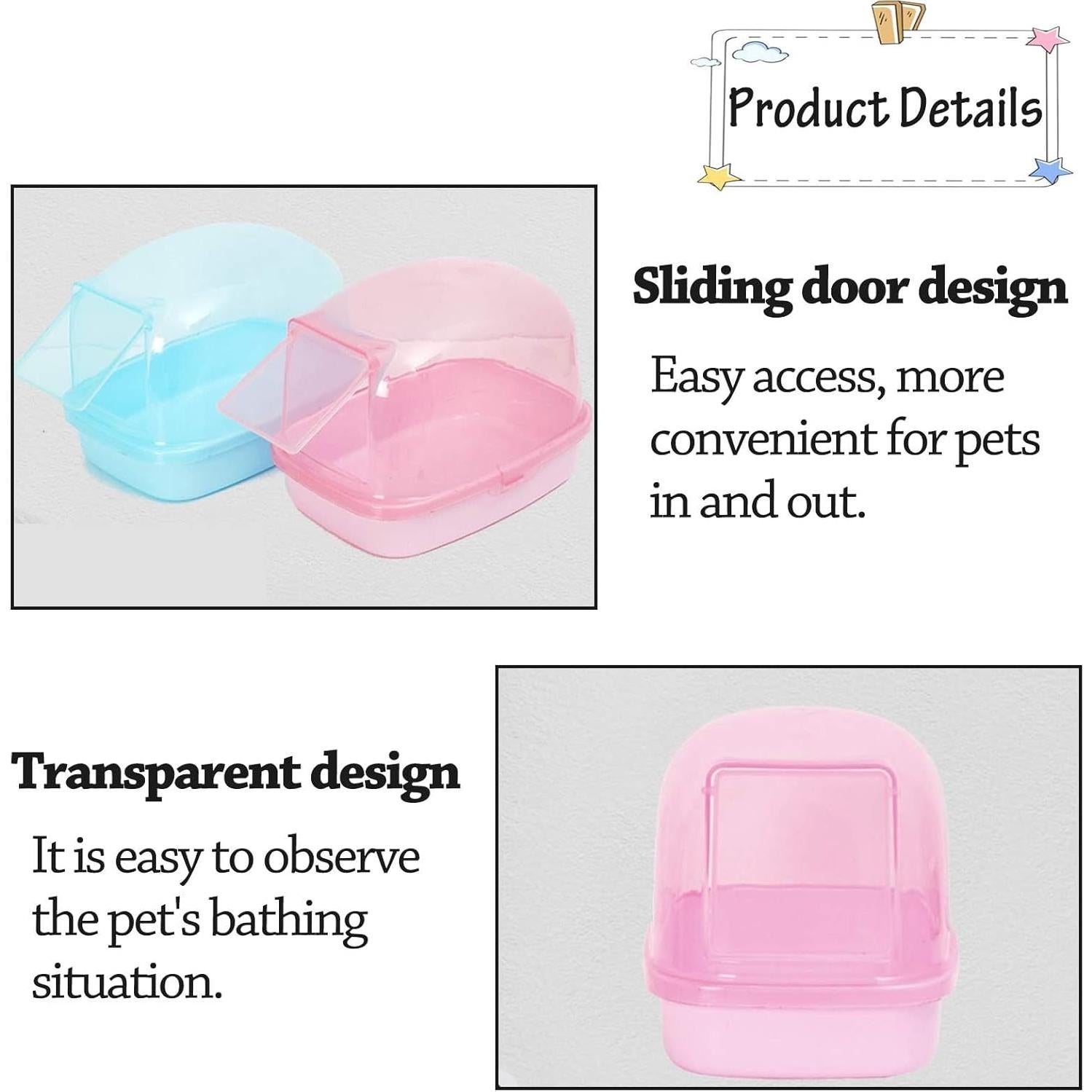 Baño Seco para Hámster Enano Kathson - Arena Plástica Rosa