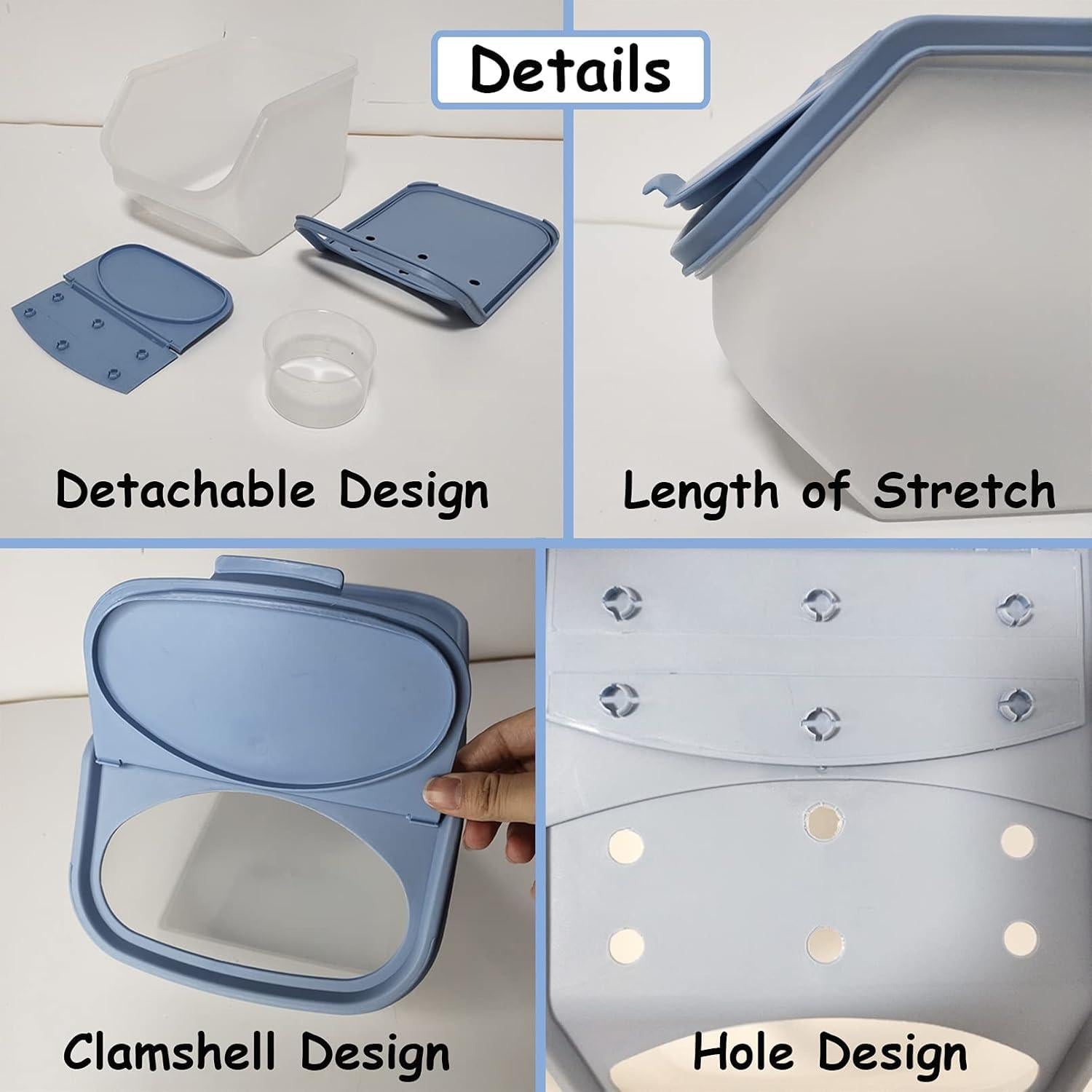 Caja de Baño de Arena para Chinchilla PINVNBY 24.89x18.74 cm