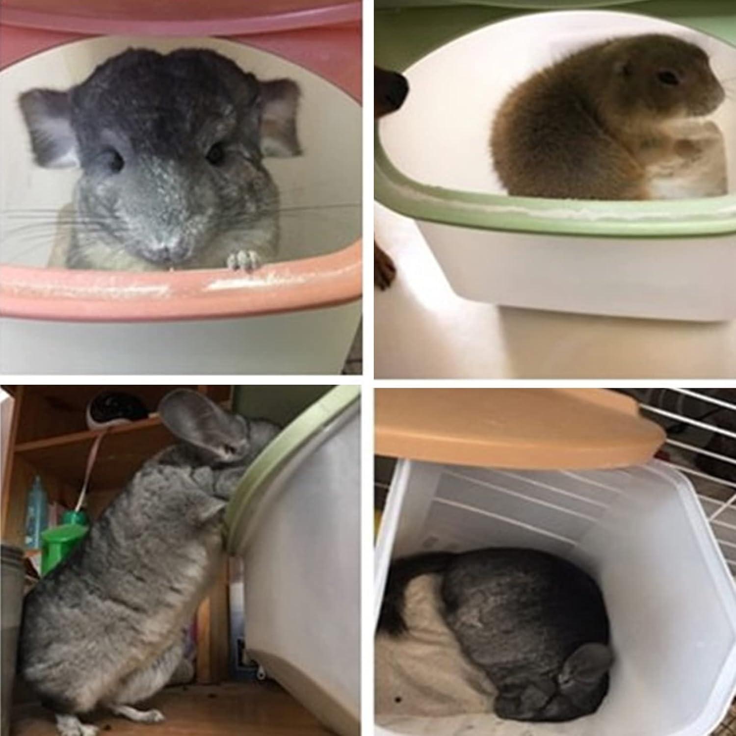 Caja de Baño de Arena para Chinchilla PINVNBY 24.89x18.74 cm