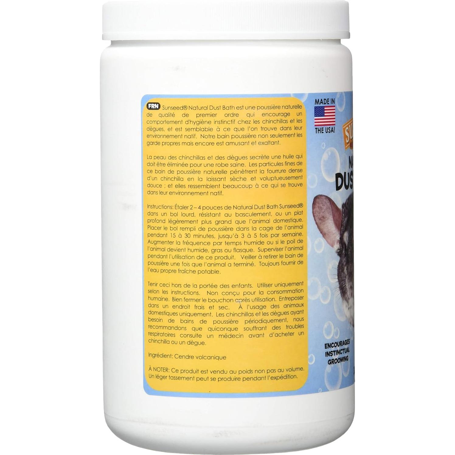 Polvo de Baño Nube Azul Sun Seed 850g para Chinchillas